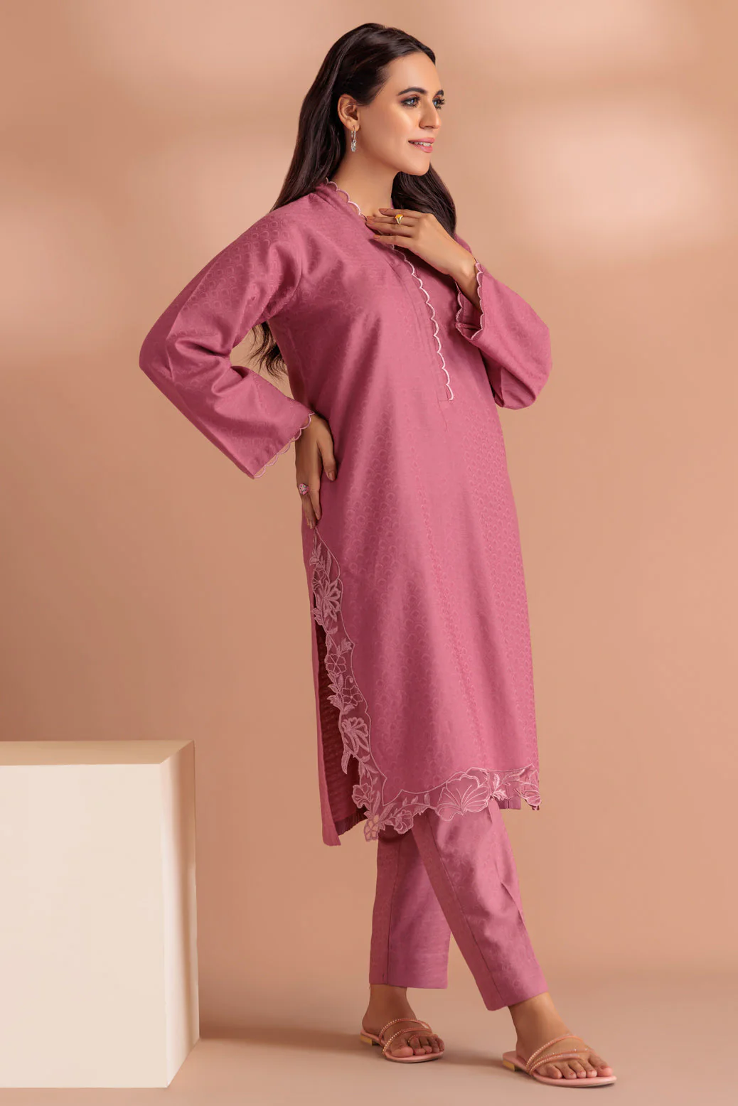 TEA-PINK-JACQUARD-2 PIECE (SRLS232P58) - Image 3