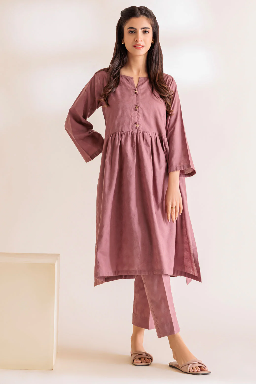 TEA-PINK-JACQUARD-2 PIECE (SS2242P18) - Image 4