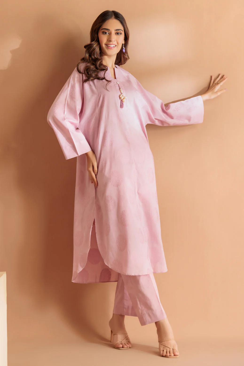 TEA-PINK-JACQUARD-2 PIECE (SS6242P28) - Image 2