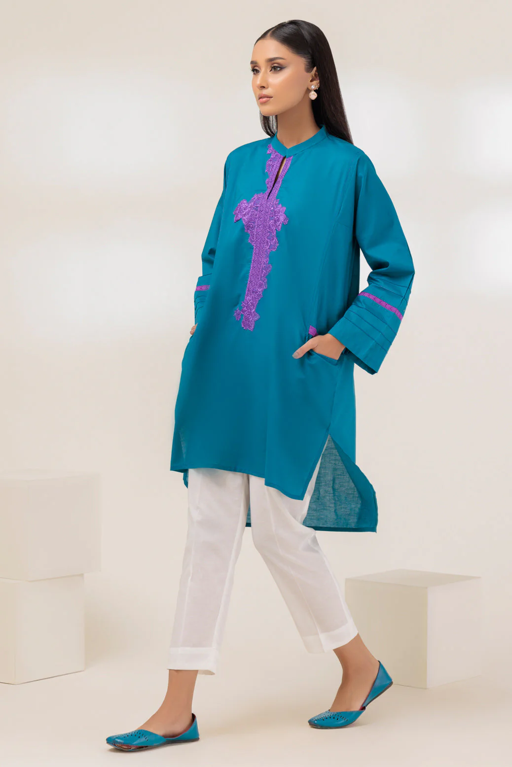 TEAL-CAMBRIC-1 PIECE (BSRS231P02) - Image 3