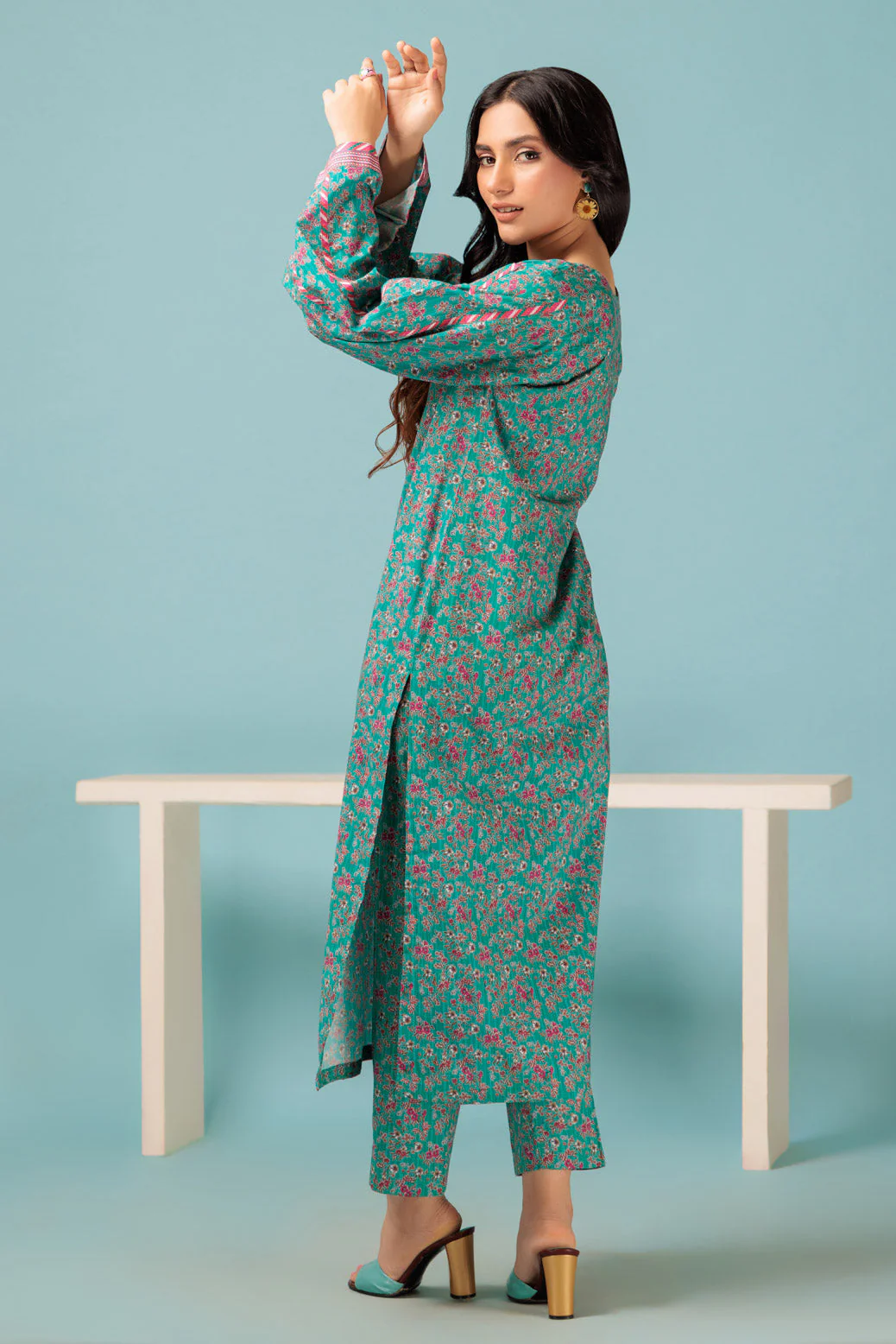 TEAL-CAMBRIC-2 PIECE (BSAS232P38) - Image 4