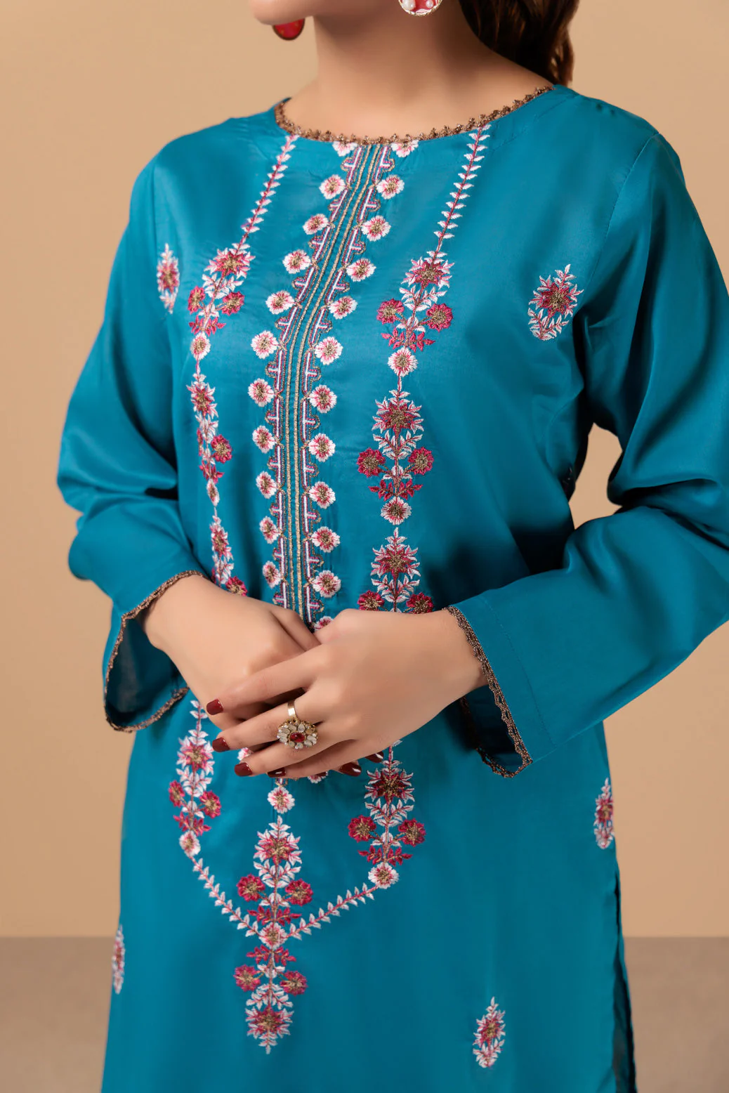 TEAL-CAMBRIC-2 PIECE (SHS232P01) - Image 4