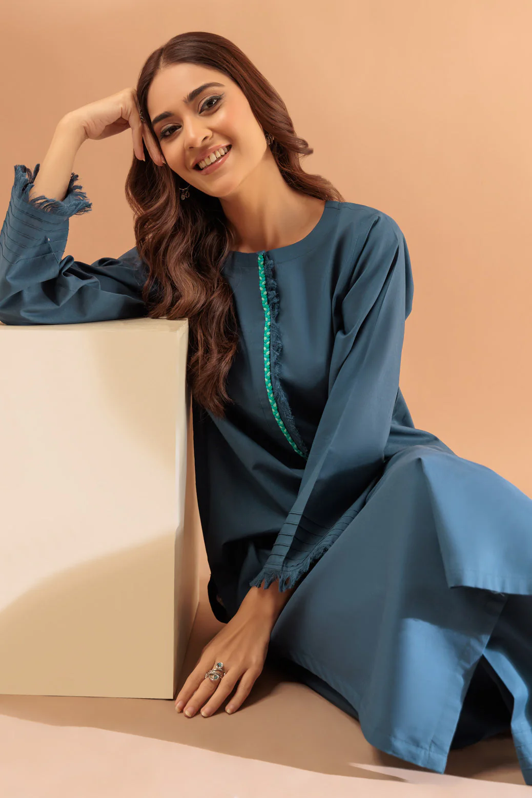 TEAL-CAMBRIC-2 PIECE (SS1242P05) - Image 3