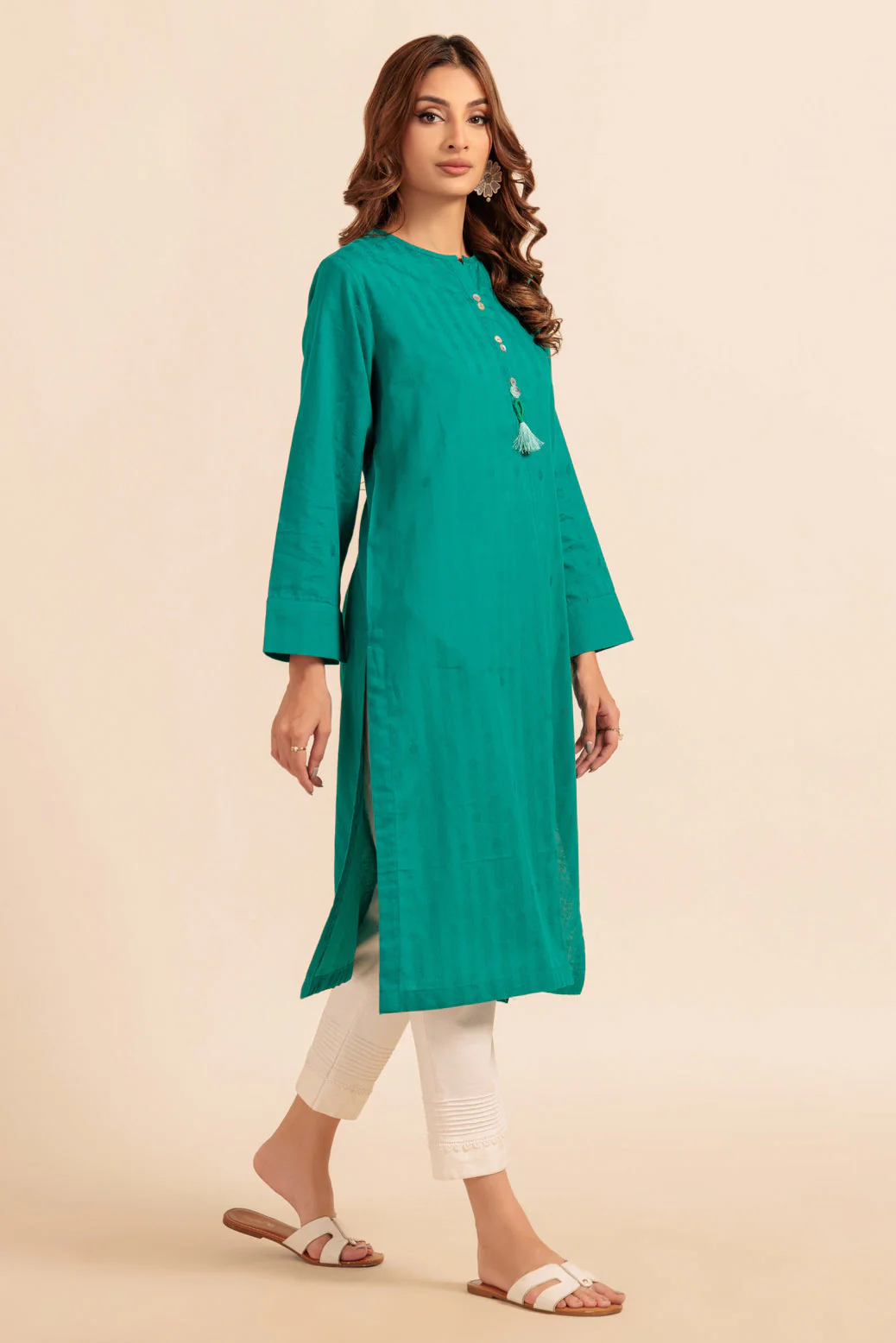 TEAL-JACQUARD-1 PIECE (PWS1241P06) - Image 2