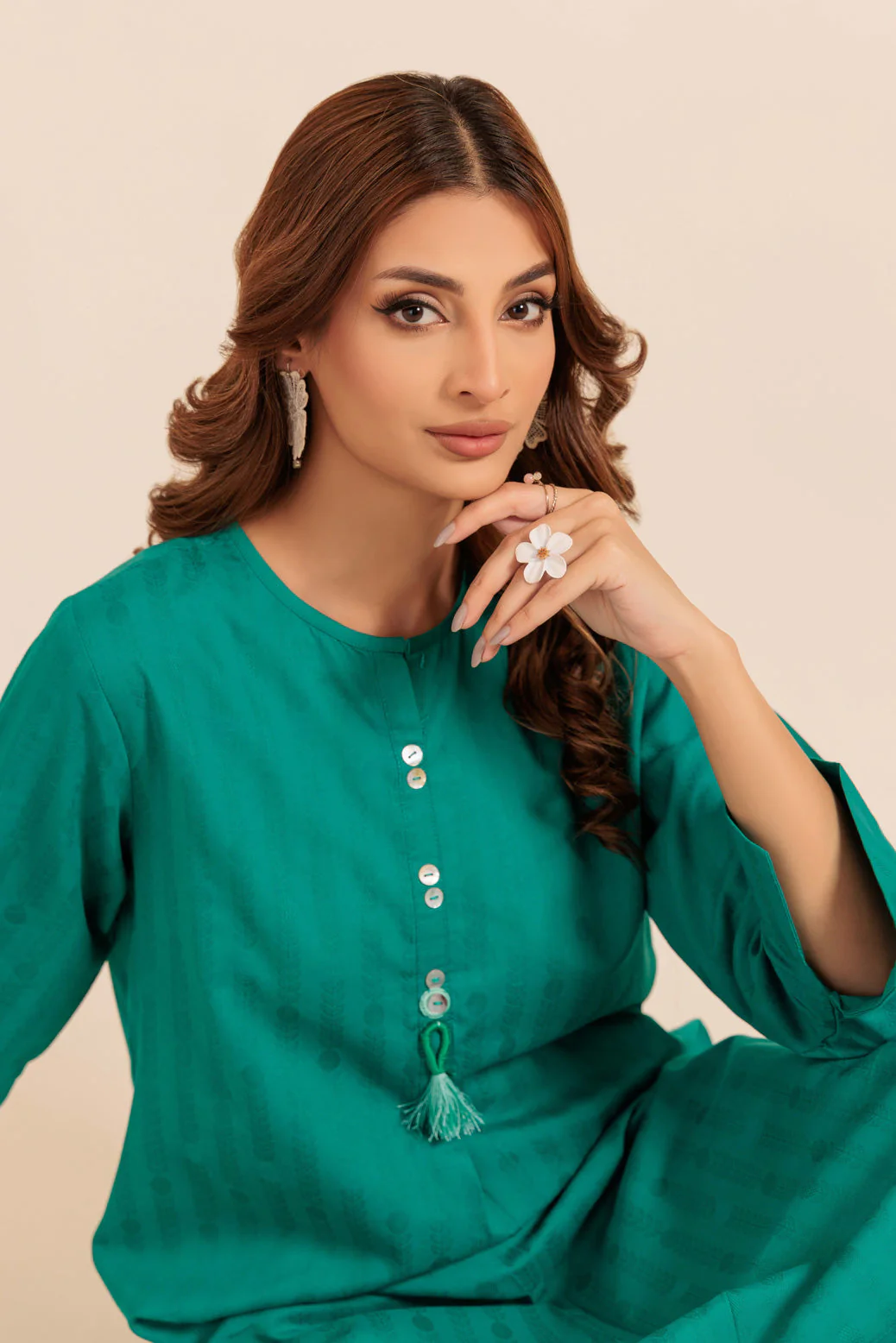 TEAL-JACQUARD-1 PIECE (PWS1241P06) - Image 4