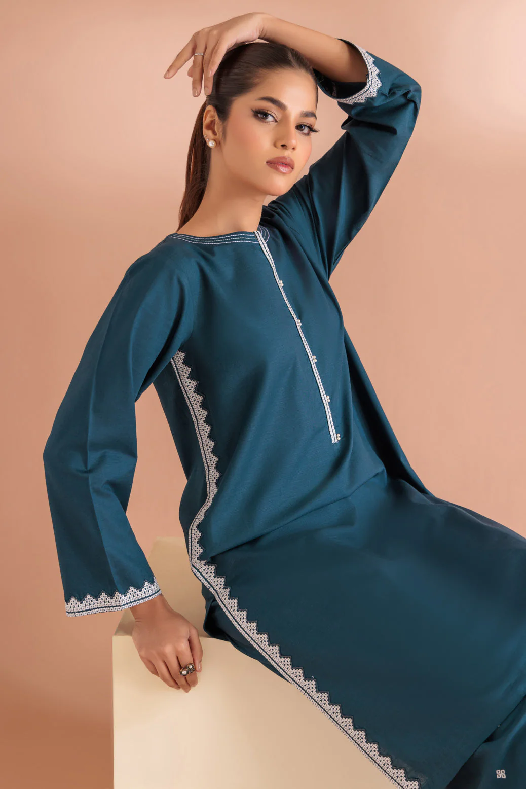 TEAL-KHADDAR-2 PIECE (WS6232P16) - Image 2