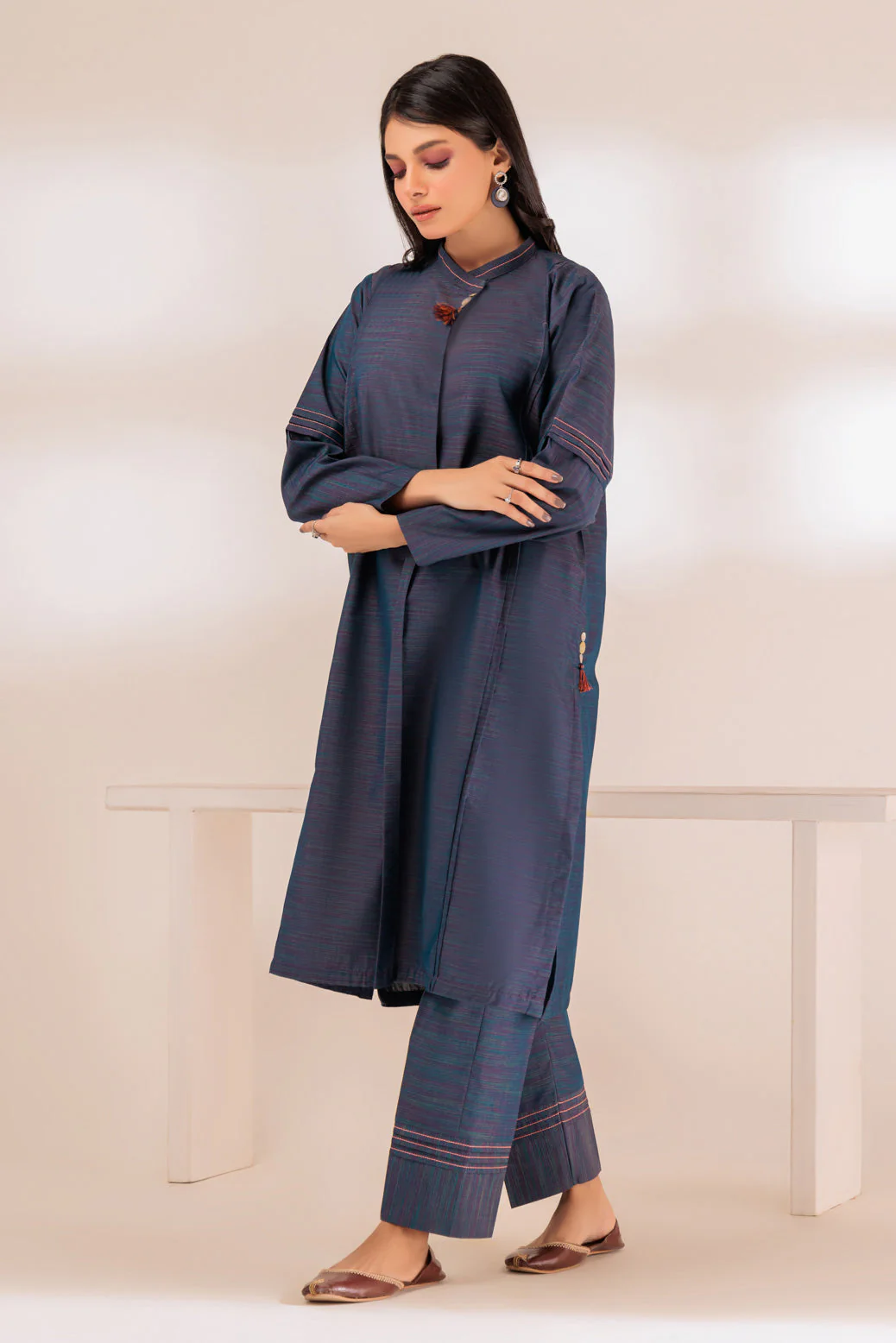 TEAL-SPACE DYED-2 PIECE (SAS232P10) - Image 3