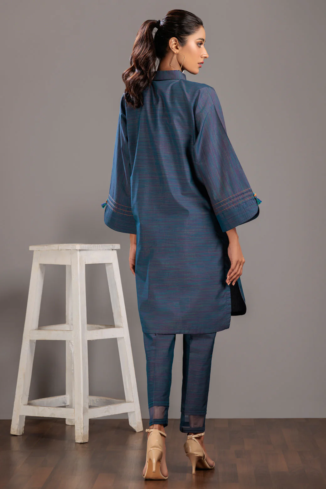 TEAL-SPACE DYED-2 PIECE (SAS232P11) - Image 4