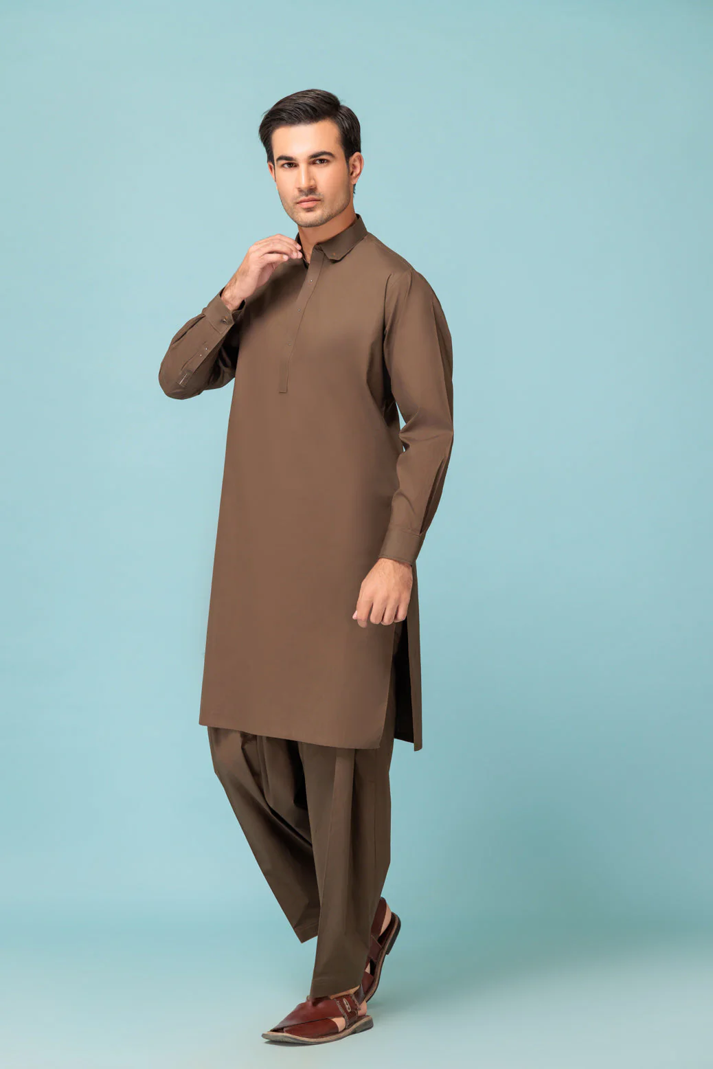 UMBER-COTTON-KURTA SHALWAR - (KSRB23-014) - Image 4