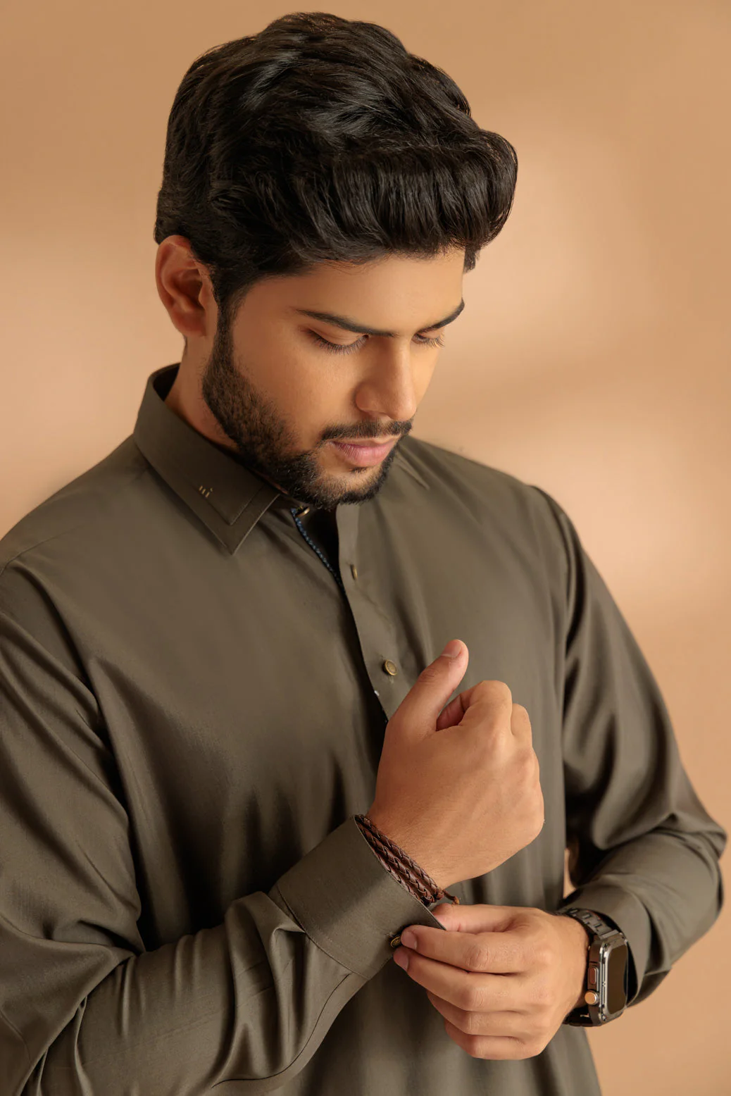 V-GREEN-BLENDED-SHALWAR SUIT - (GSSS24-007) - Image 2