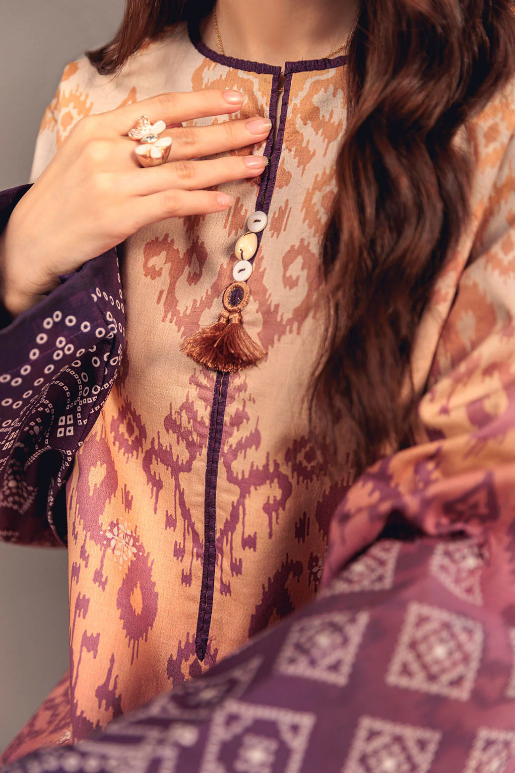 VIOLET-LAWN-2 PIECE (BPS2242P04) - Image 2