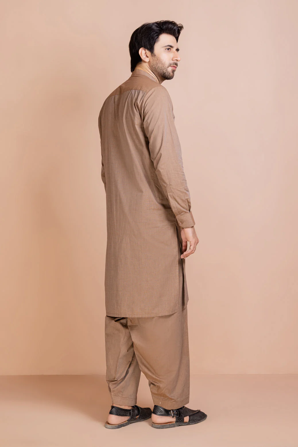 W-BROWN-BLENDED-SHALWAR SUIT (GSBB22-005) - Image 4