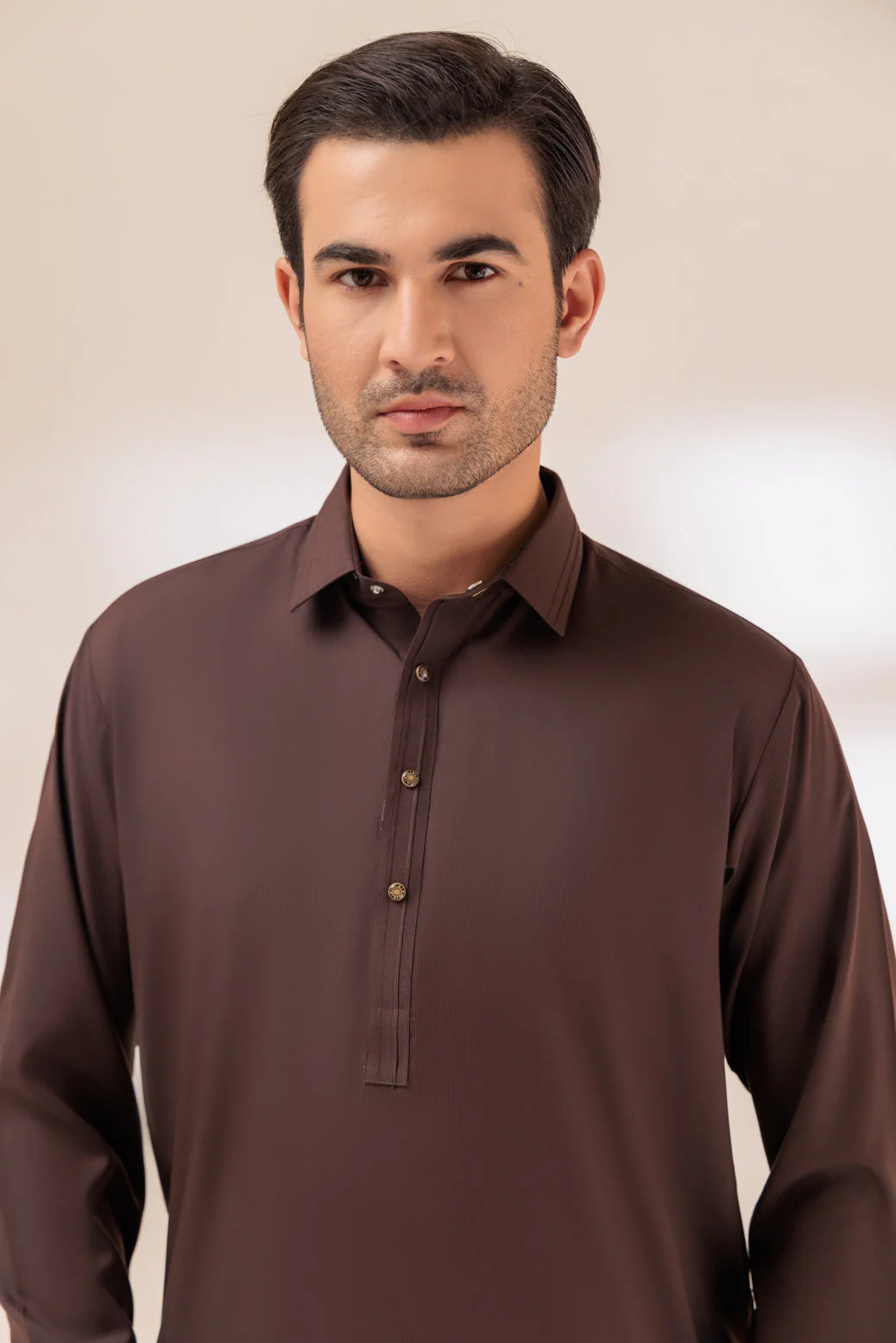 W-BROWN-BLENDED-SHALWAR SUIT - (GSSW23-045) - Image 2