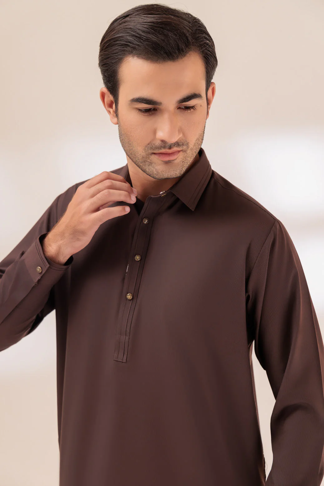W-BROWN-BLENDED-SHALWAR SUIT - (GSSW23-045) - Image 4