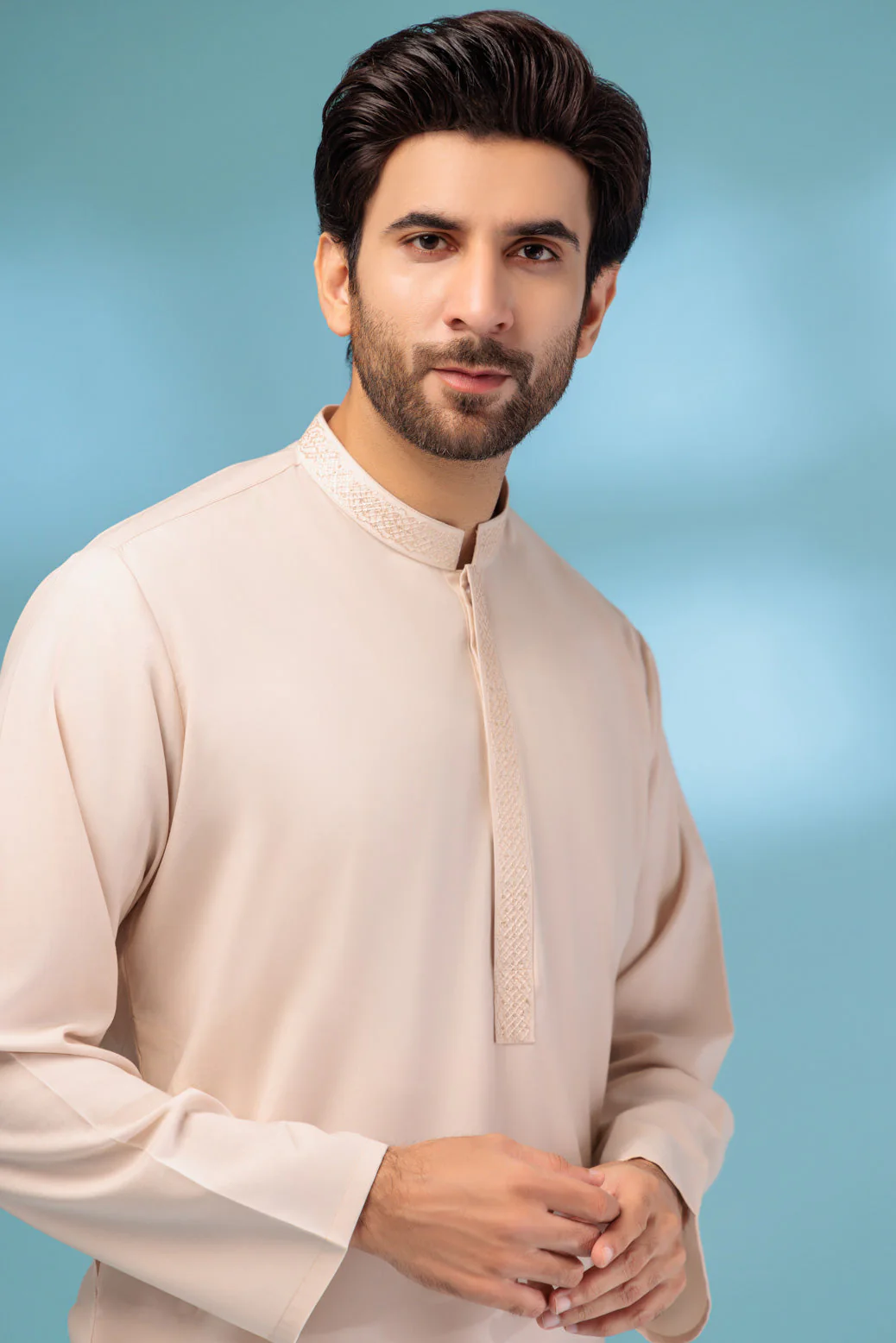W-CREAM-BLENDED-KURTA SHALWAR - (KSRB23-013) - Image 2