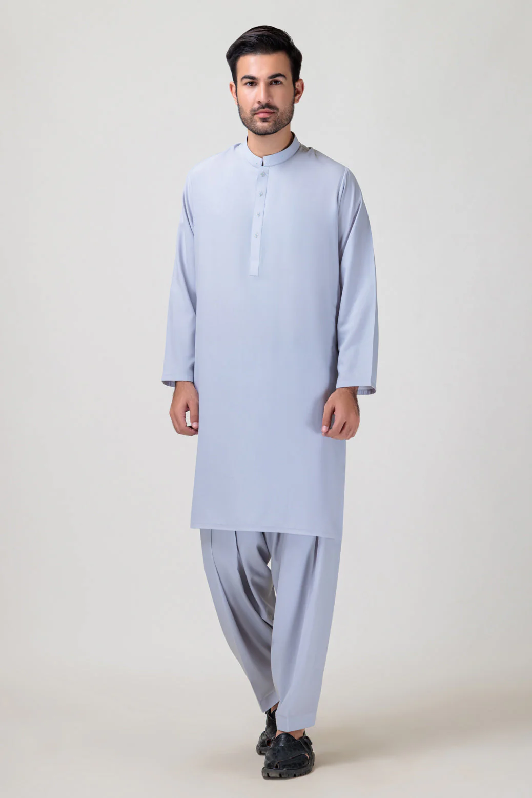 W-GREY-BLENDED-KURTA SHALWAR - (KSRB23-003) - Image 3