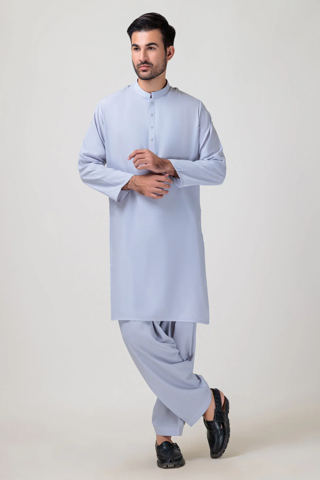 W-GREY-BLENDED-KURTA SHALWAR - (KSRB23-003) - Image 5