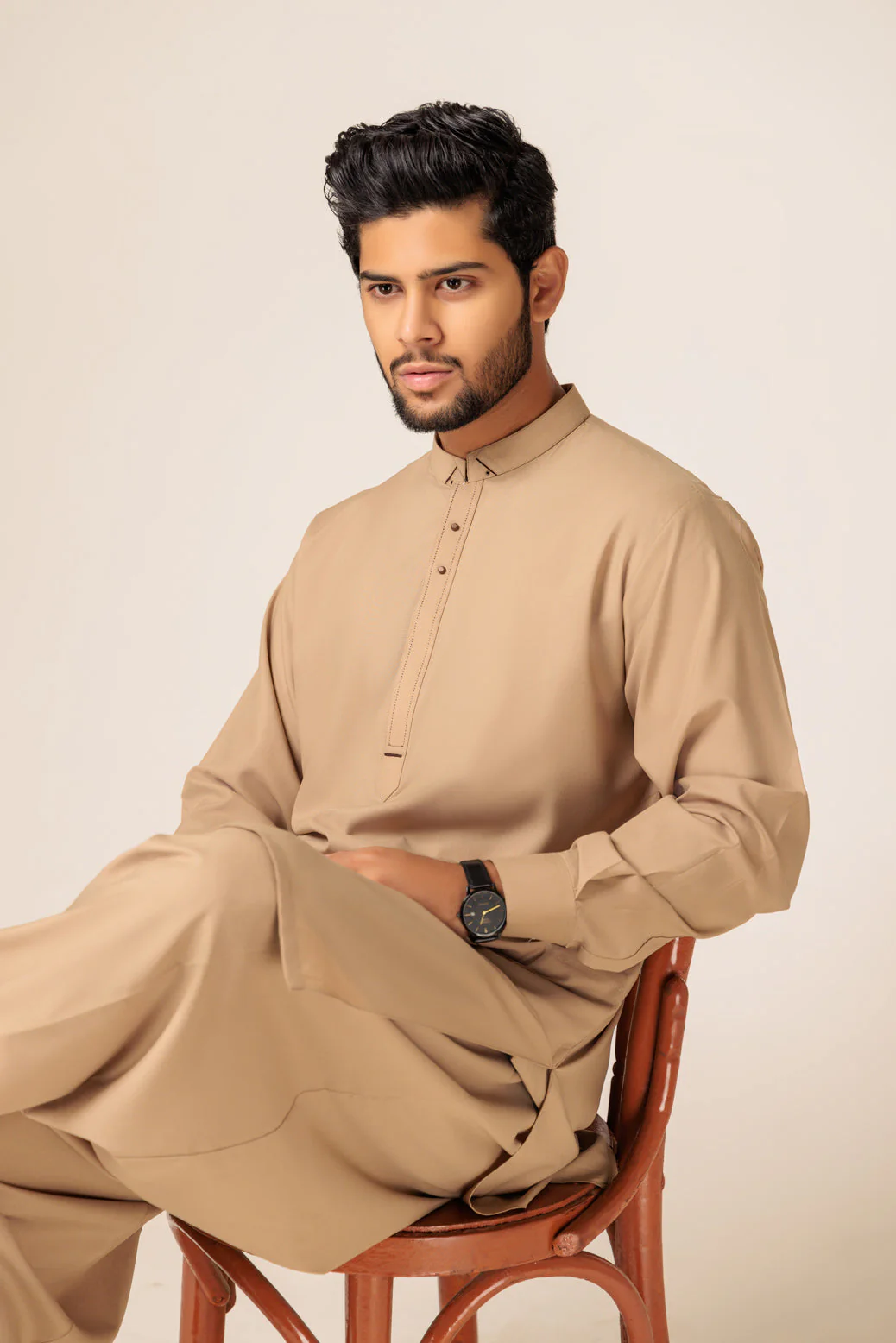 W-WHEAT-BLENDED-KURTA SHALWAR - (KSRS23-082) - Image 4