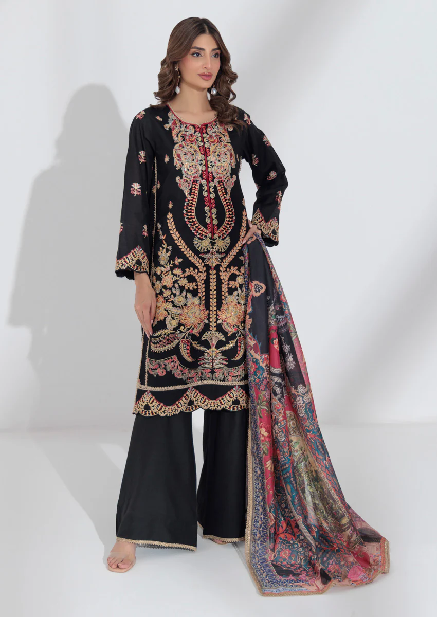 Black-Cotton Net-3 Piece (W25FE3003) - Image 4