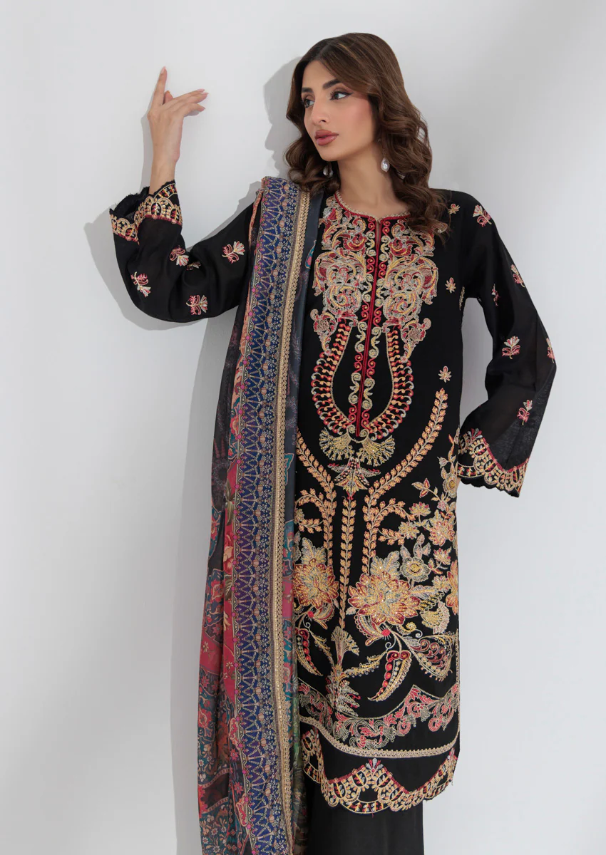 Black-Cotton Net-3 Piece (W25FE3003) - Image 6