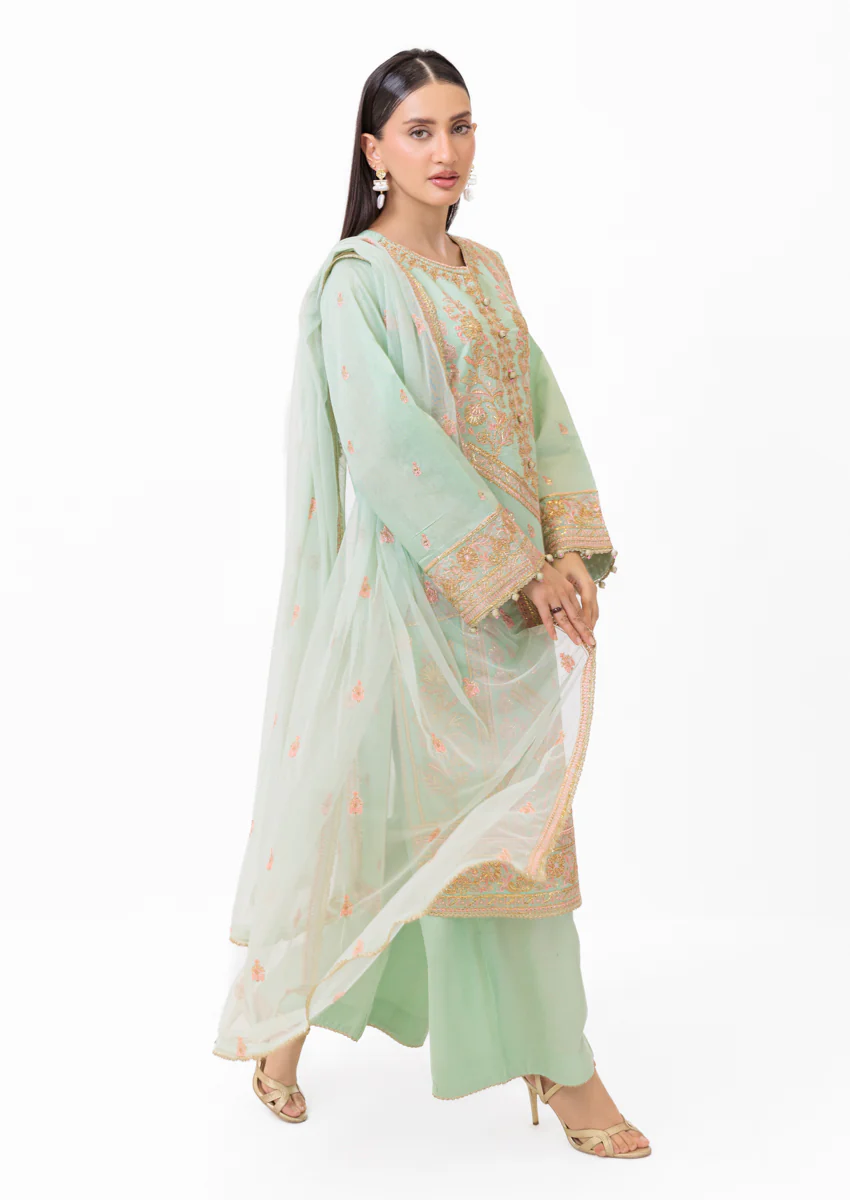 Green-Cotton Net-3 Piece (W25FE3004) - Image 3
