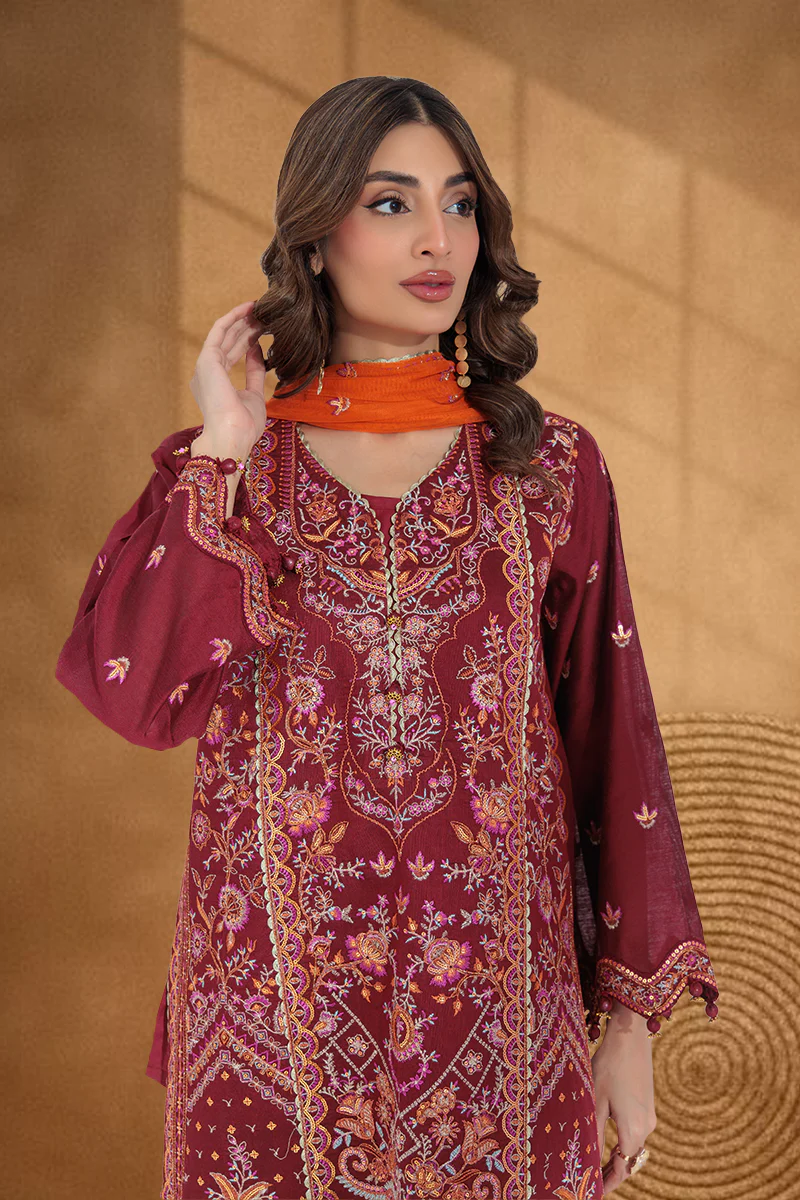 Red-Cotton Net-3 Piece (W25FE3005) - Image 2