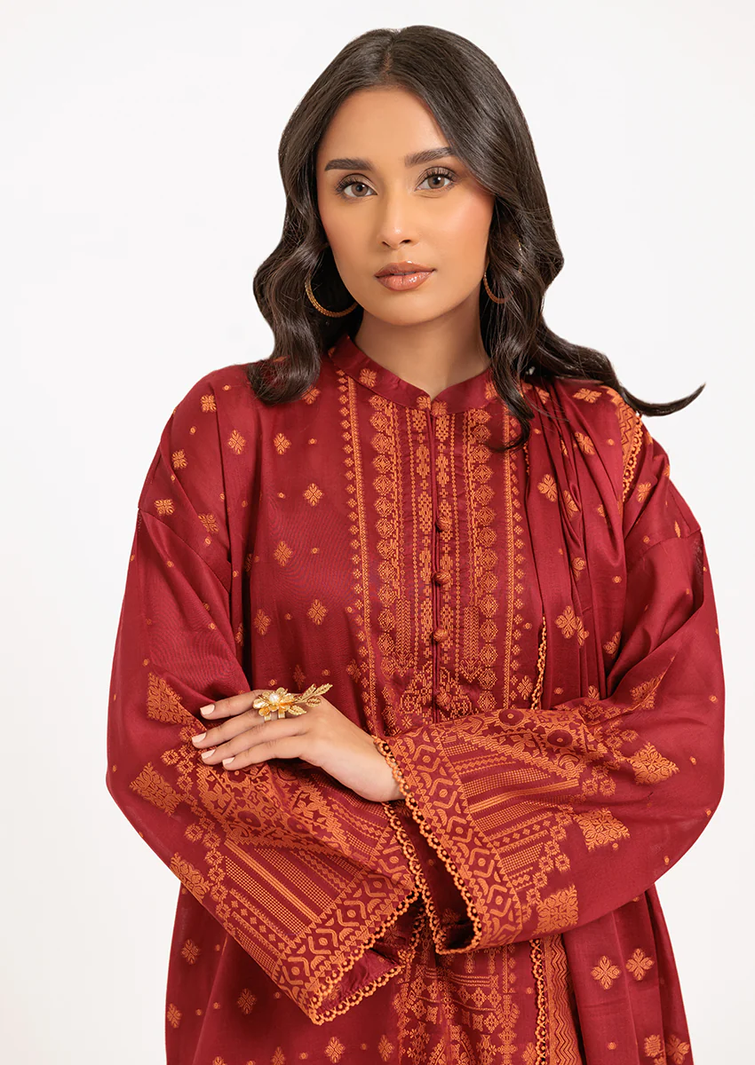 Red-Jacquard - 3 Piece  (W25JD3124) - Image 5