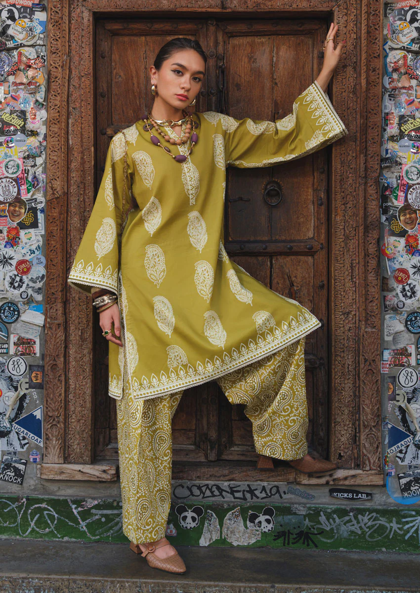MUSTARD-LAWN-2 PIECE (W25P2010) - Image 3
