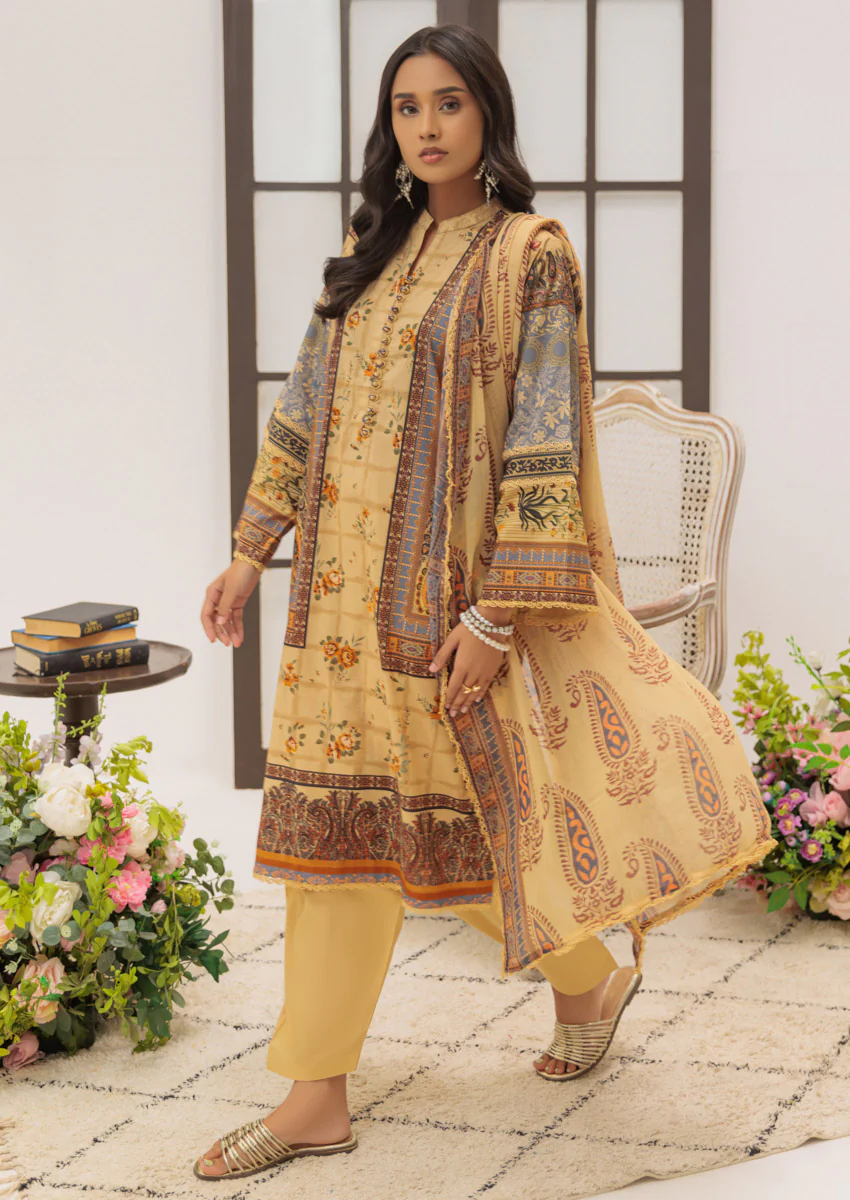 Beige-Cambric-3 Piece (W25P3005) - Image 4