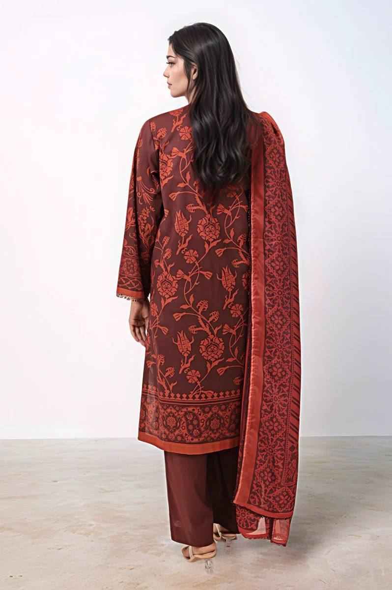 Brown-Cambric-3 Piece (W25P3023) - Image 2