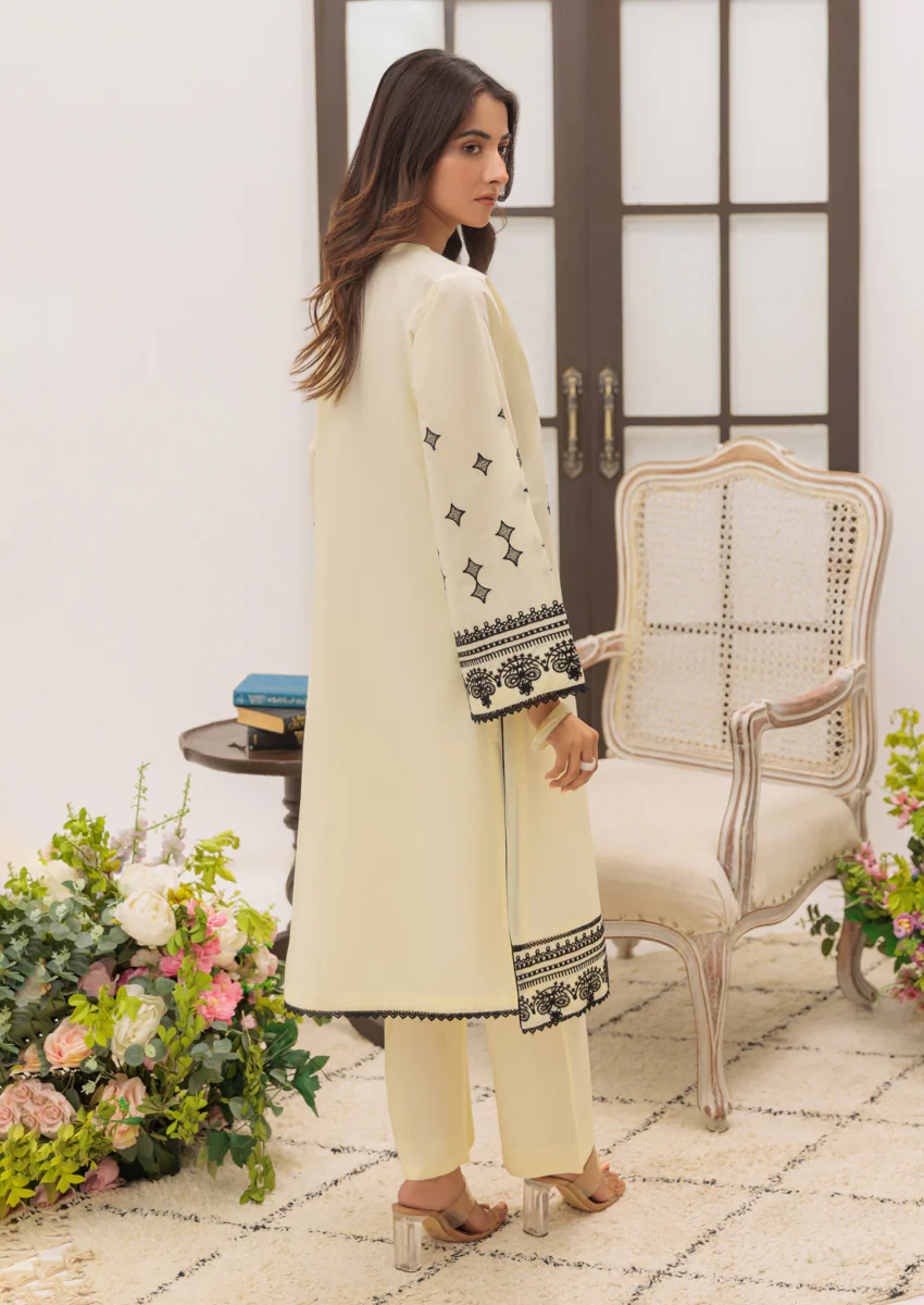 O-White-Cotton Silk-2 Piece (W25SE2017) - Image 2