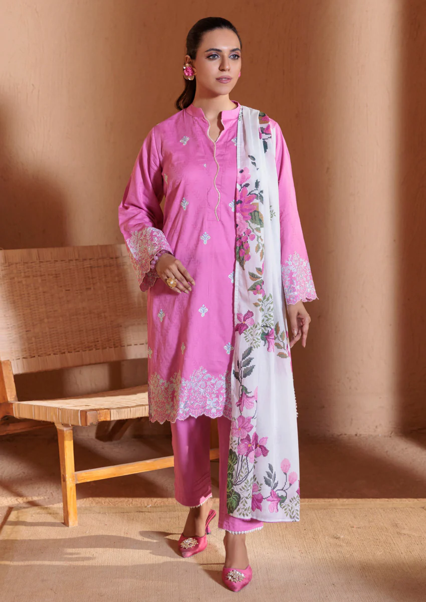 L-Pink-Jacquard-3 Piece (W25SE3030)