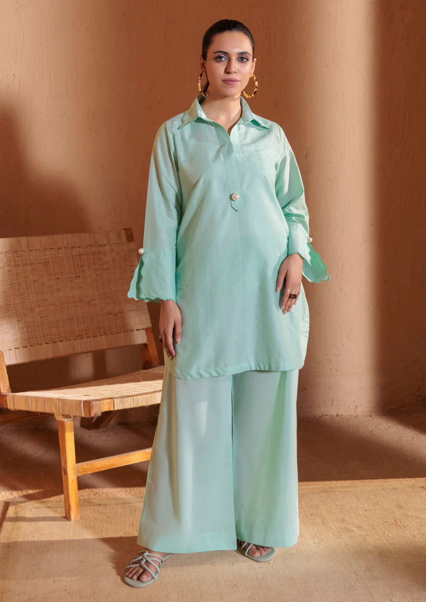 M-Green-Jacquard-2 Piece (W25SL2002)