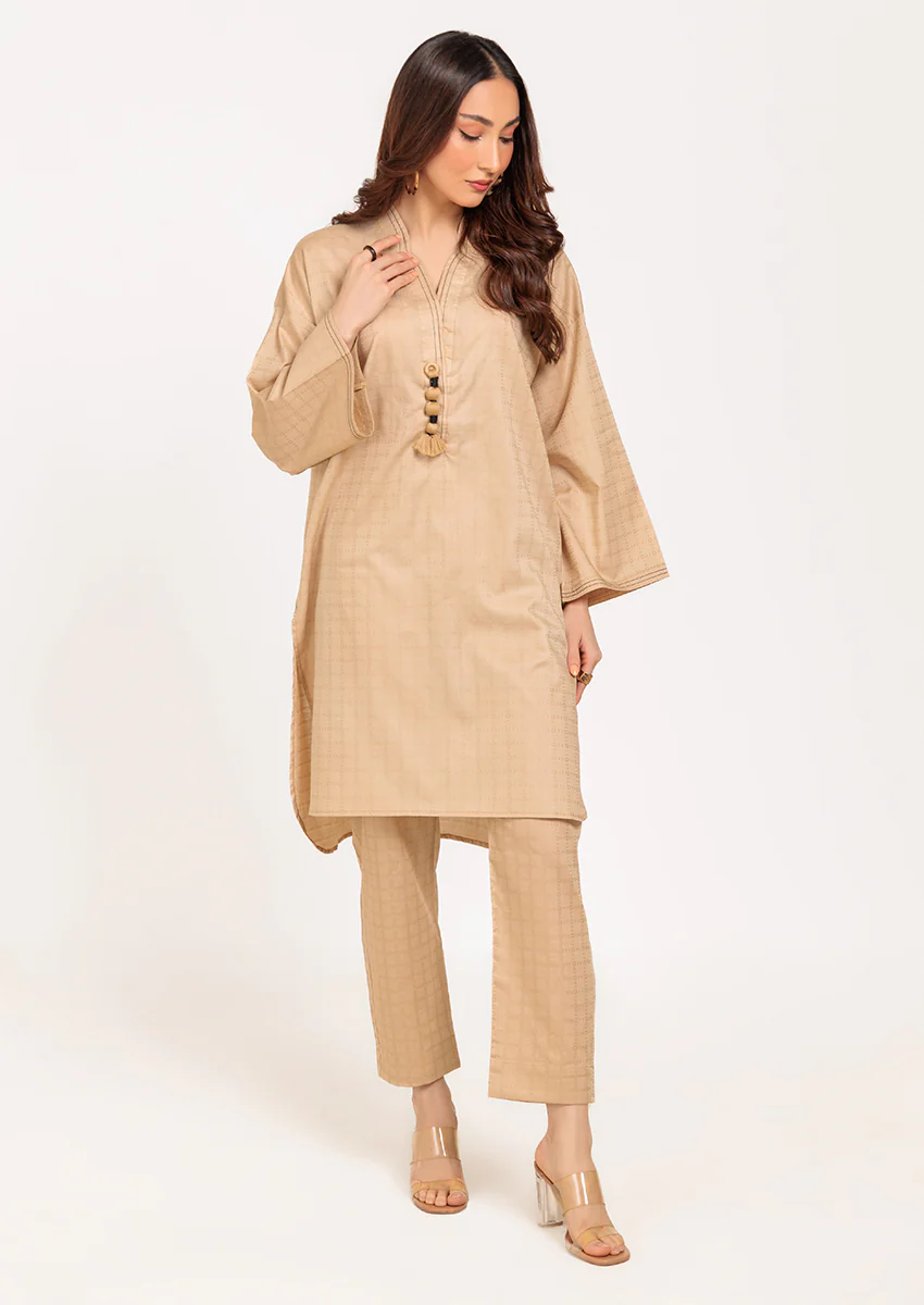 Beige-Jacquard-2 Piece (W25SL2031) - Image 5