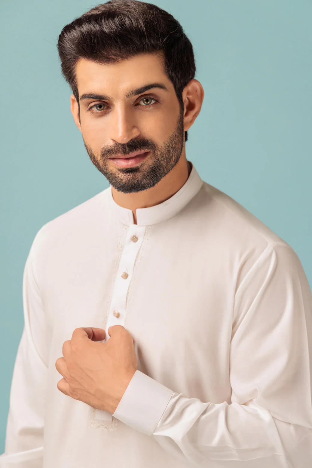 WHITE-BLENDED-KURTA SHALWAR - (KSRW23-015) - Image 2