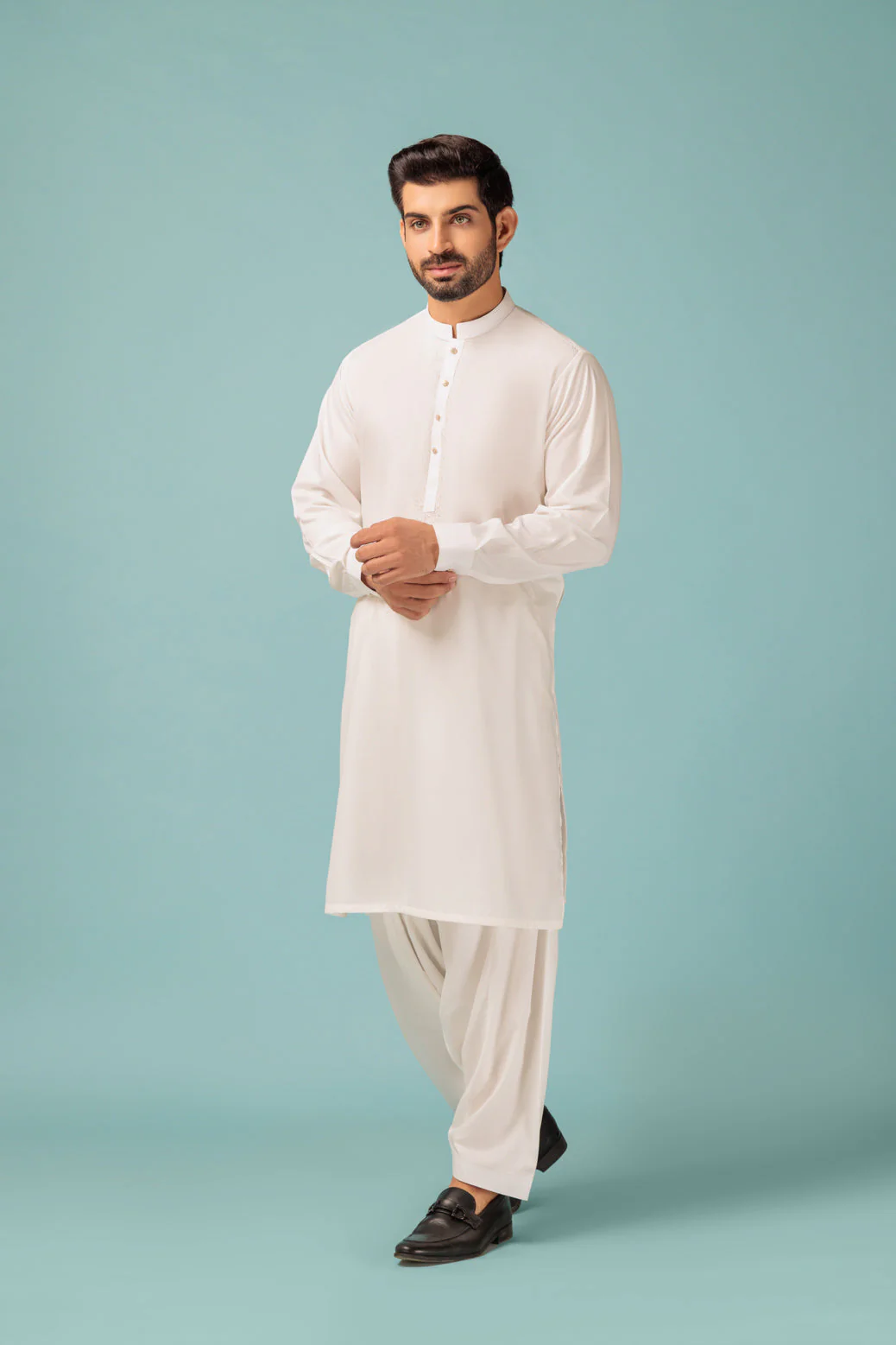 WHITE-BLENDED-KURTA SHALWAR - (KSRW23-015) - Image 4