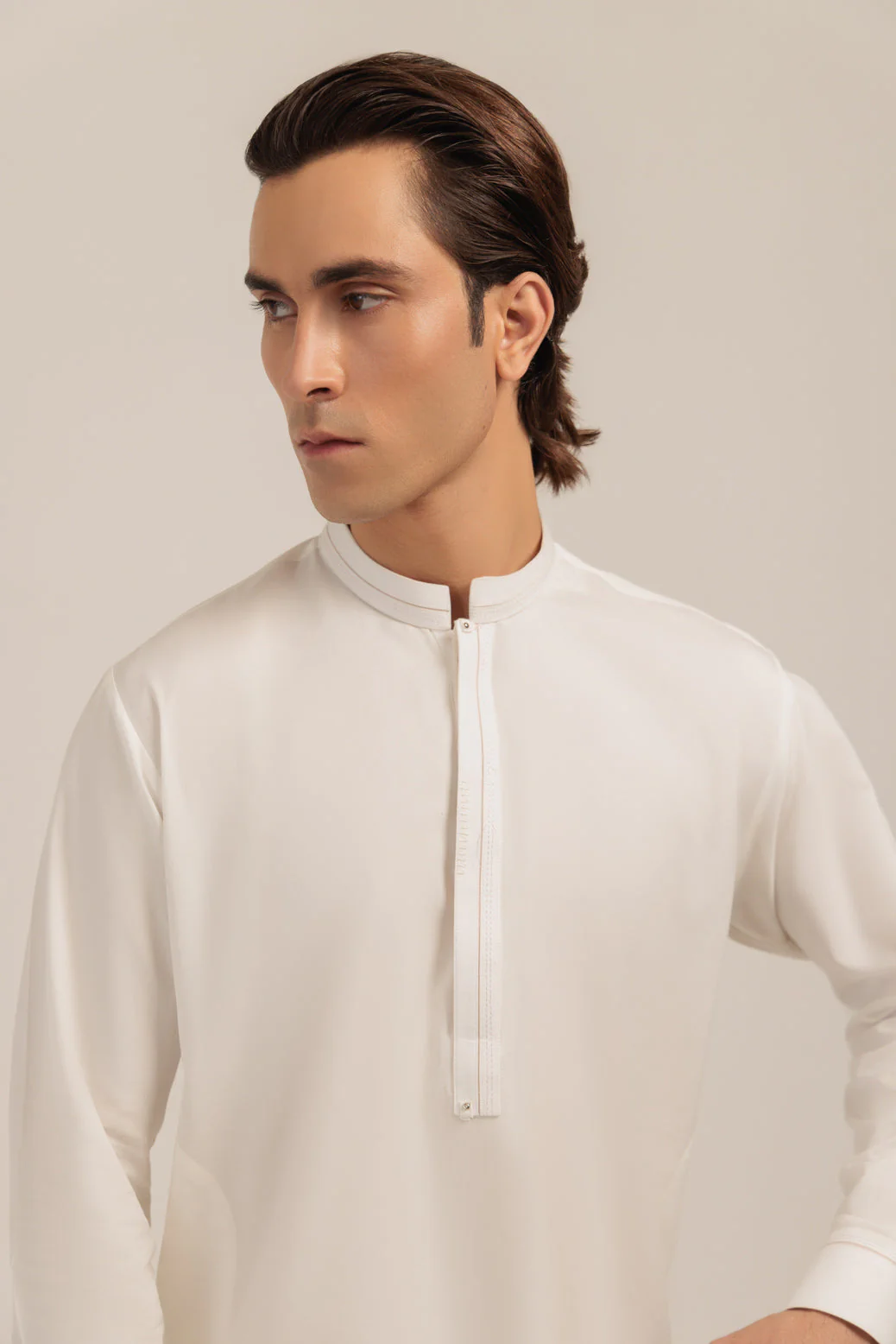 WHITE-BLENDED-KURTA TROUSER - (KSW24-022) - Image 3