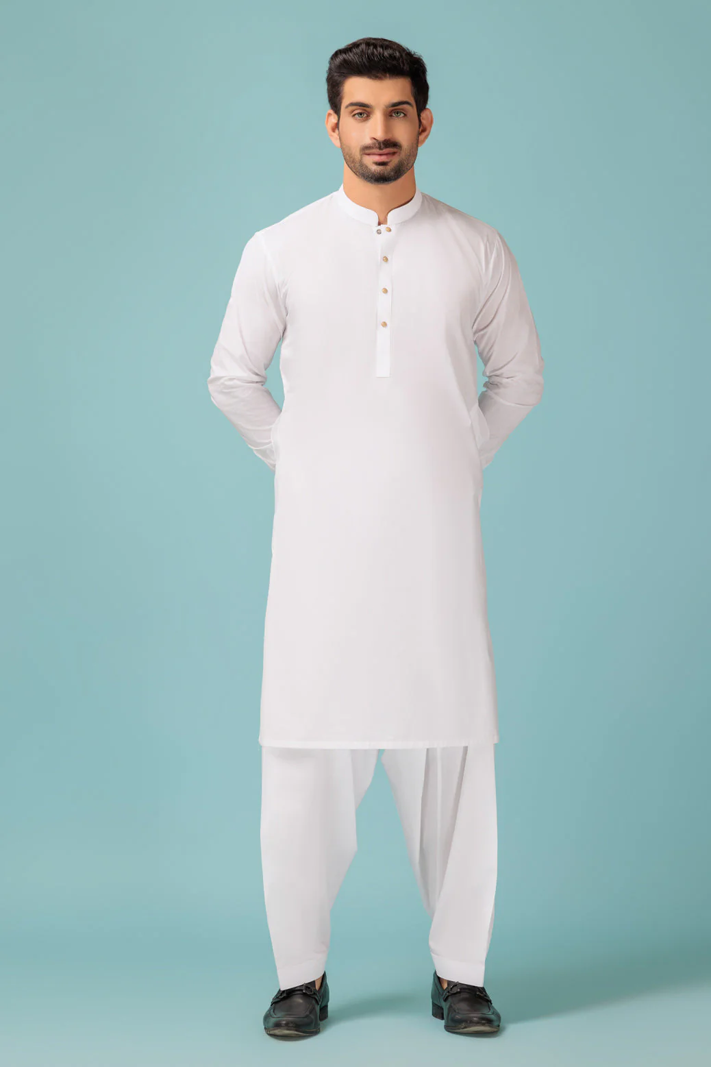 WHITE-BLENDED-SHALWAR SUIT - (GSBW23-001) - Image 2
