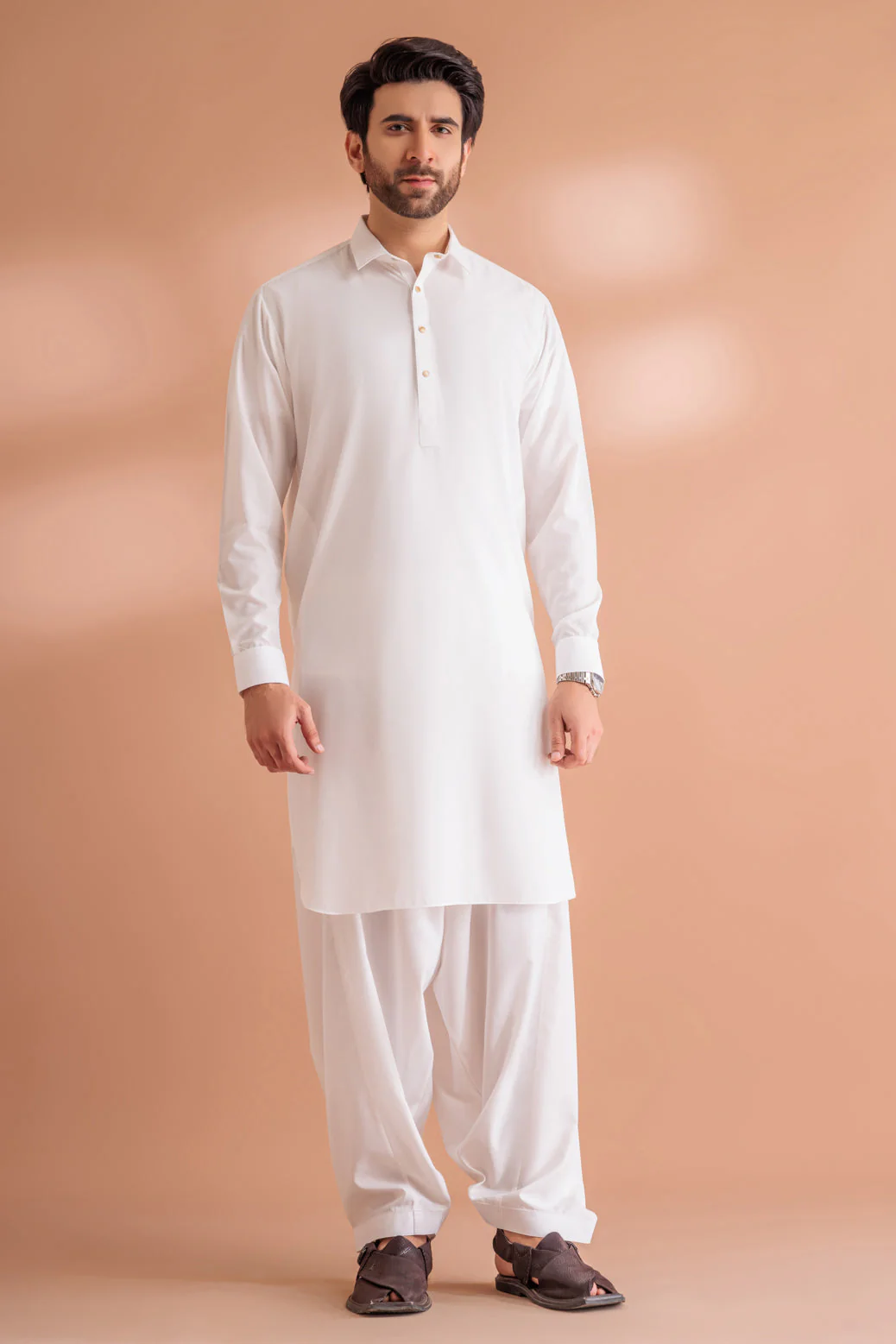 WHITE-BLENDED-SHALWAR SUIT - (GSSS24-003) - Image 2