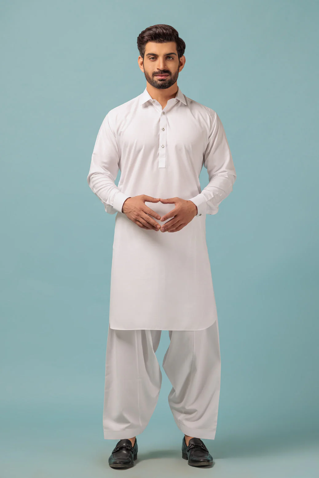WHITE-BLENDED-SHALWAR SUIT - (GSSW23-022) - Image 2