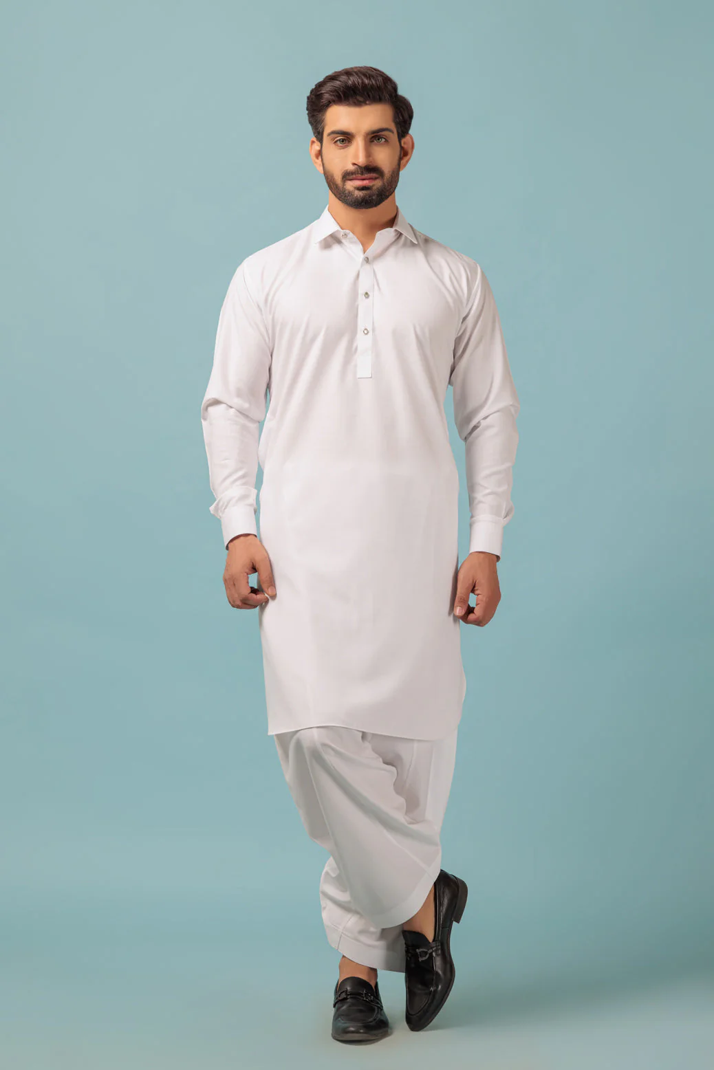 WHITE-BLENDED-SHALWAR SUIT - (GSSW23-022) - Image 4
