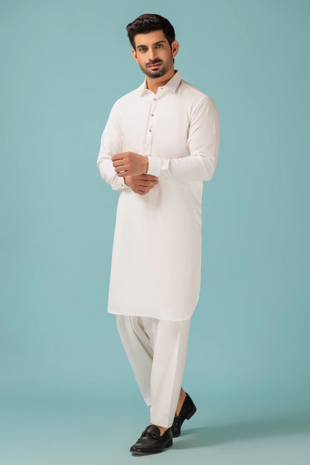 WHITE-BLENDED-SHALWAR SUIT - (GSSW23-061) - Image 4
