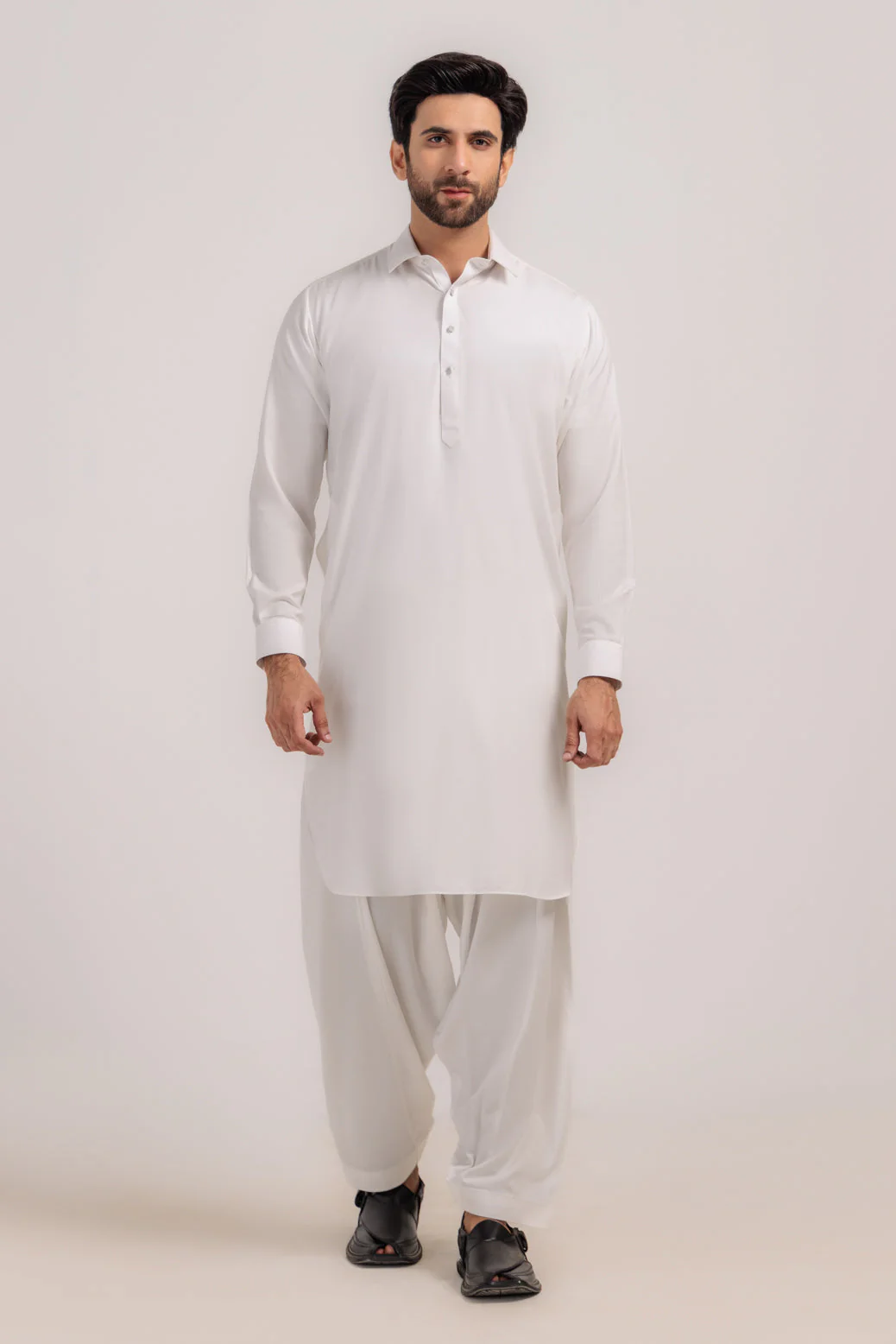 WHITE-BLENDED-SHALWAR SUIT - (GSSW24-020) - Image 2