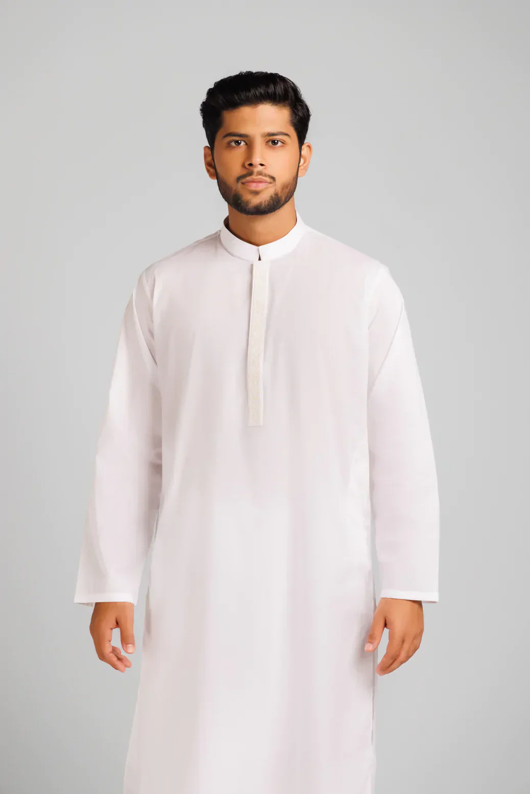 WHITE-COTTON-KURTA SHALWAR (KSRS23-058) - Image 2