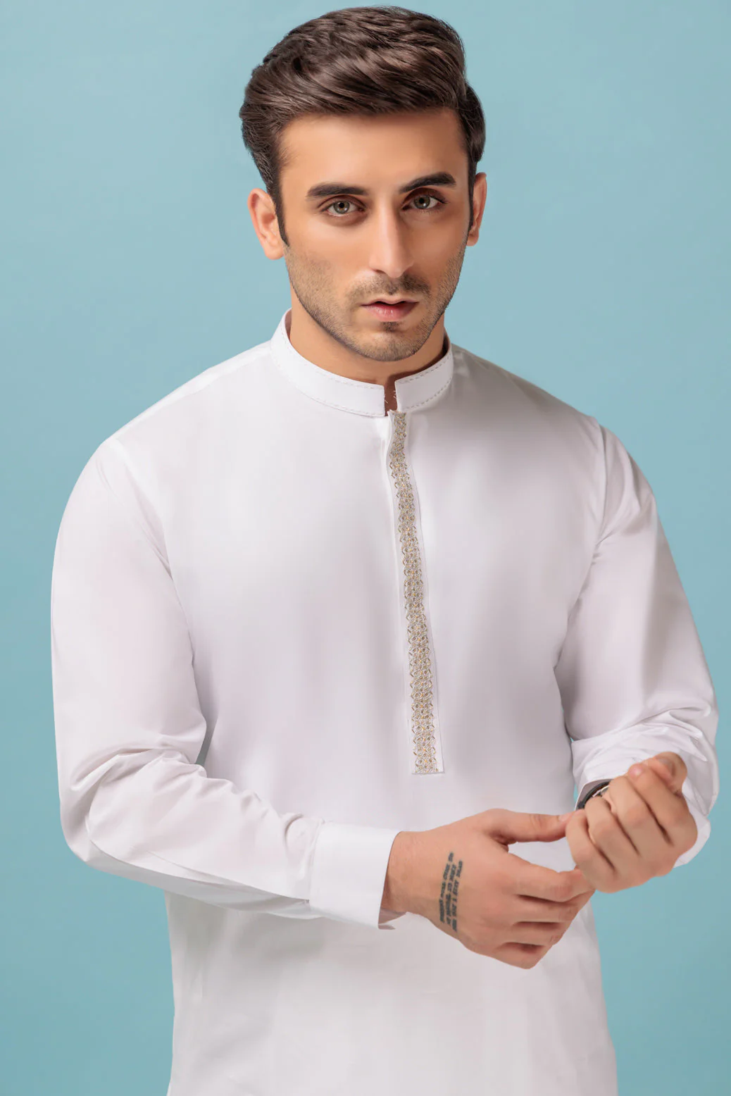 WHITE-COTTON-KURTA SHALWAR - (KSRW23-005) - Image 3