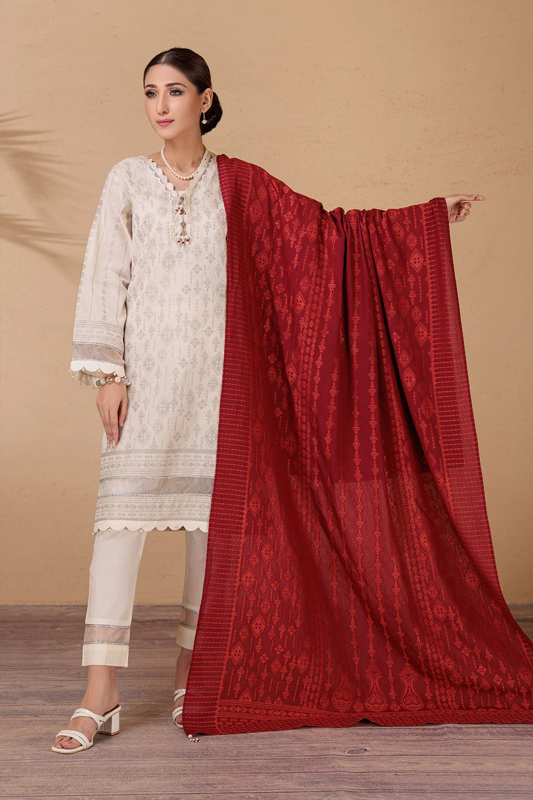 WHITE-JACQUARD-3 PIECE (JRS233P08) - Image 3