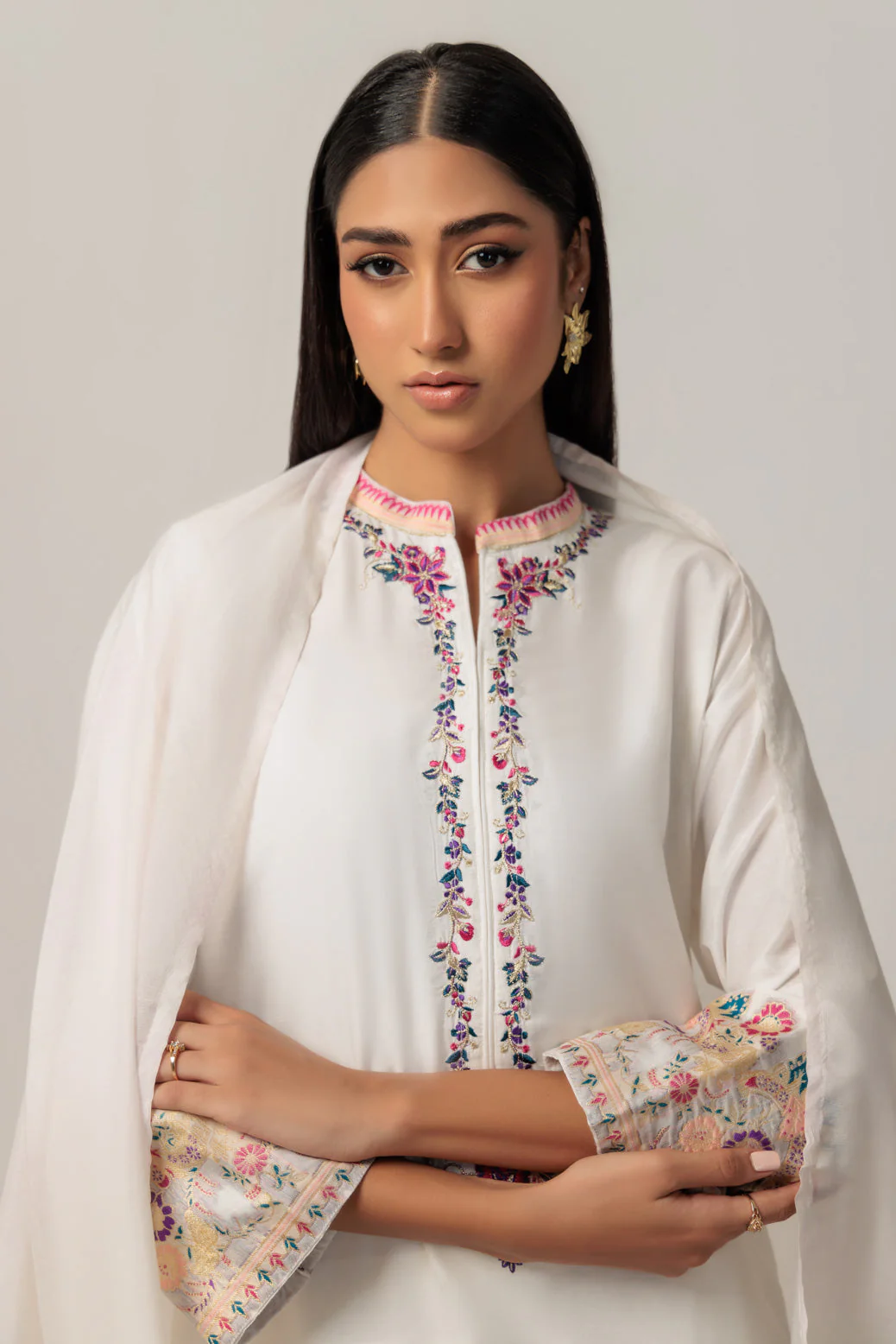 WHITE-JACQUARD-3 PIECE (WS2243P09) - Image 2