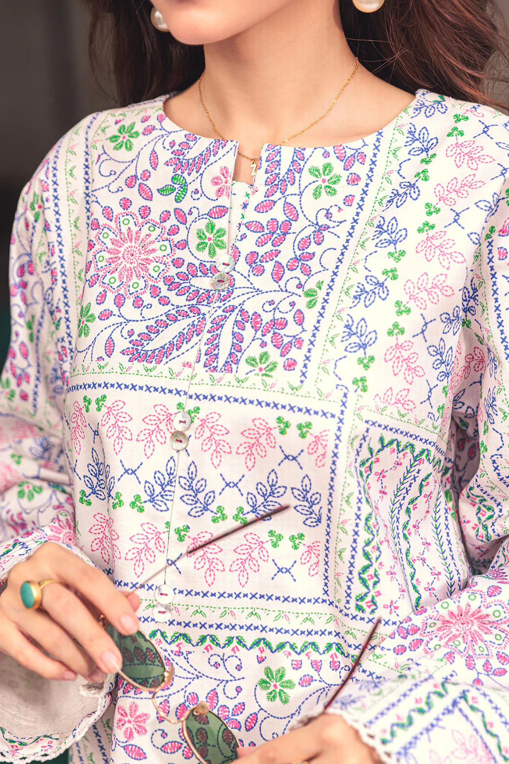 WHITE-LAWN-2 PIECE (BPS2242P03) - Image 2