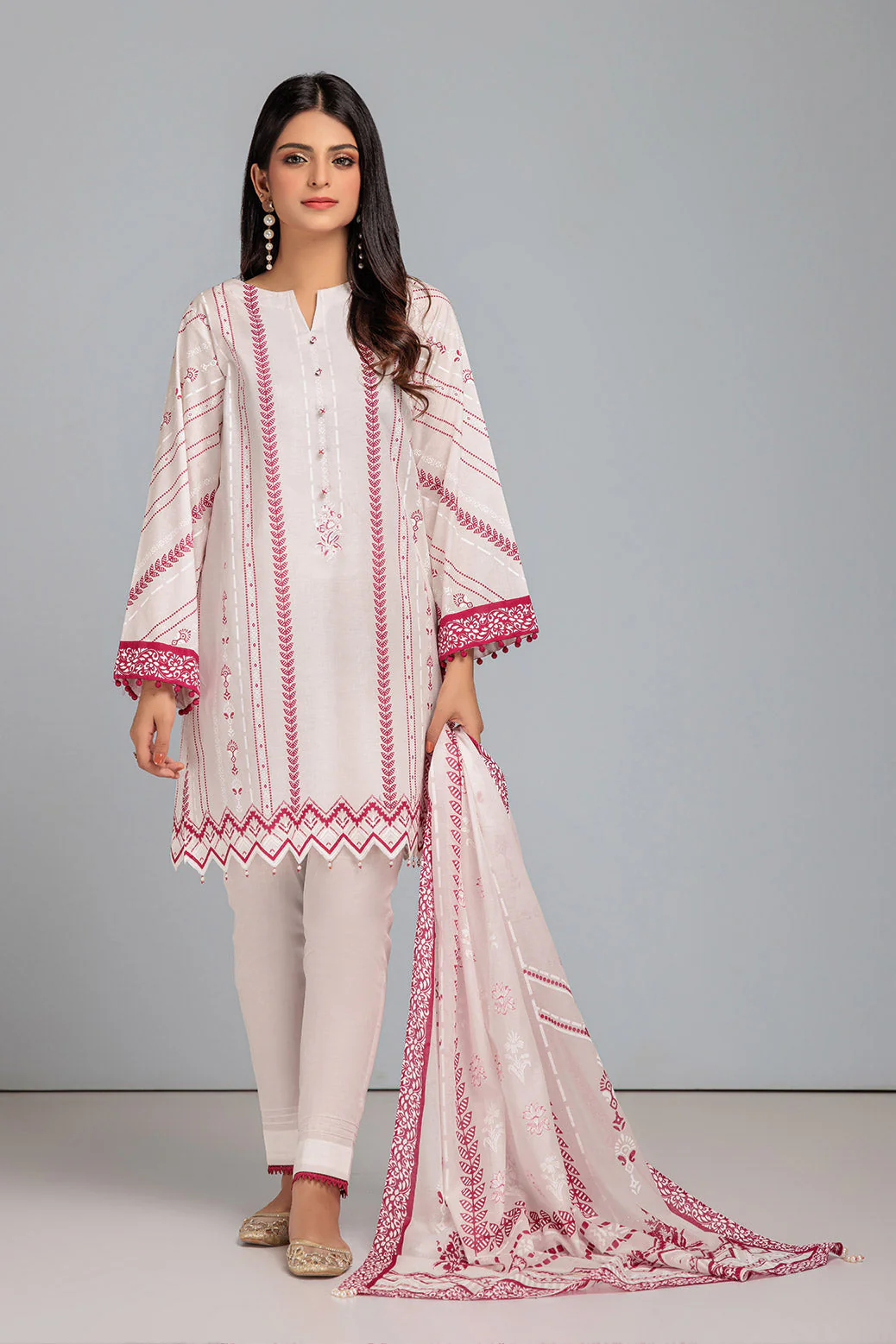 WHITE-LAWN-3 PIECE (BSRS233P08) - Image 2