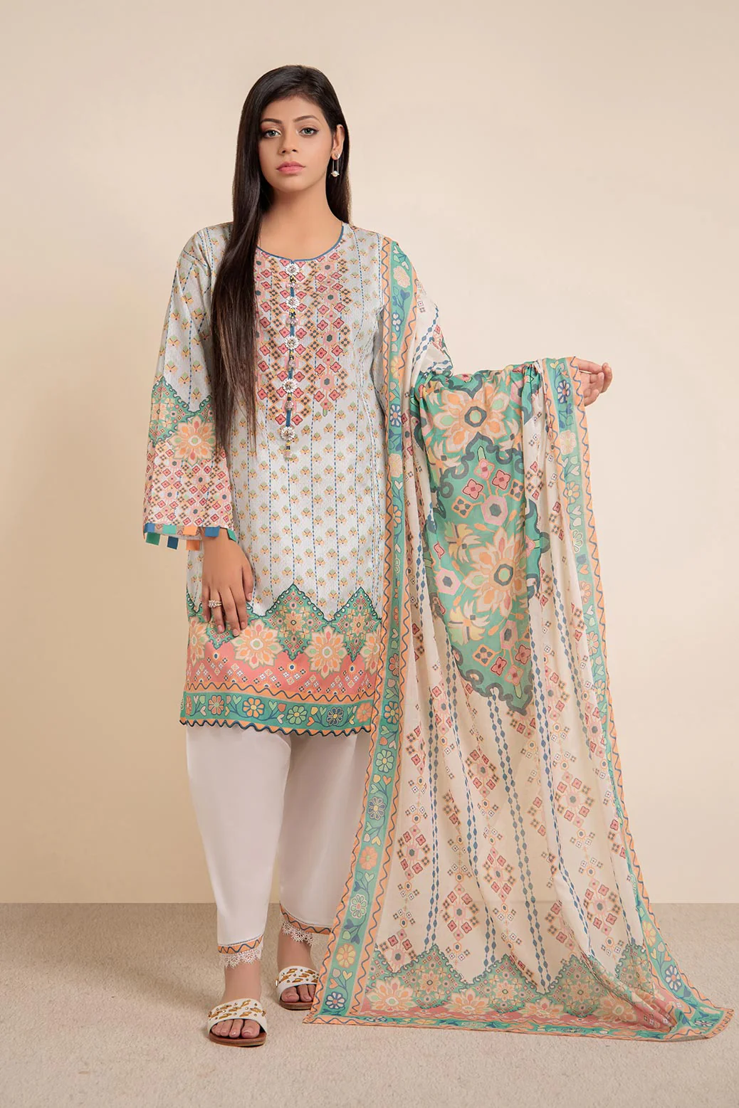 WHITE-LAWN-3 PIECE (SRS233P22) - Image 3